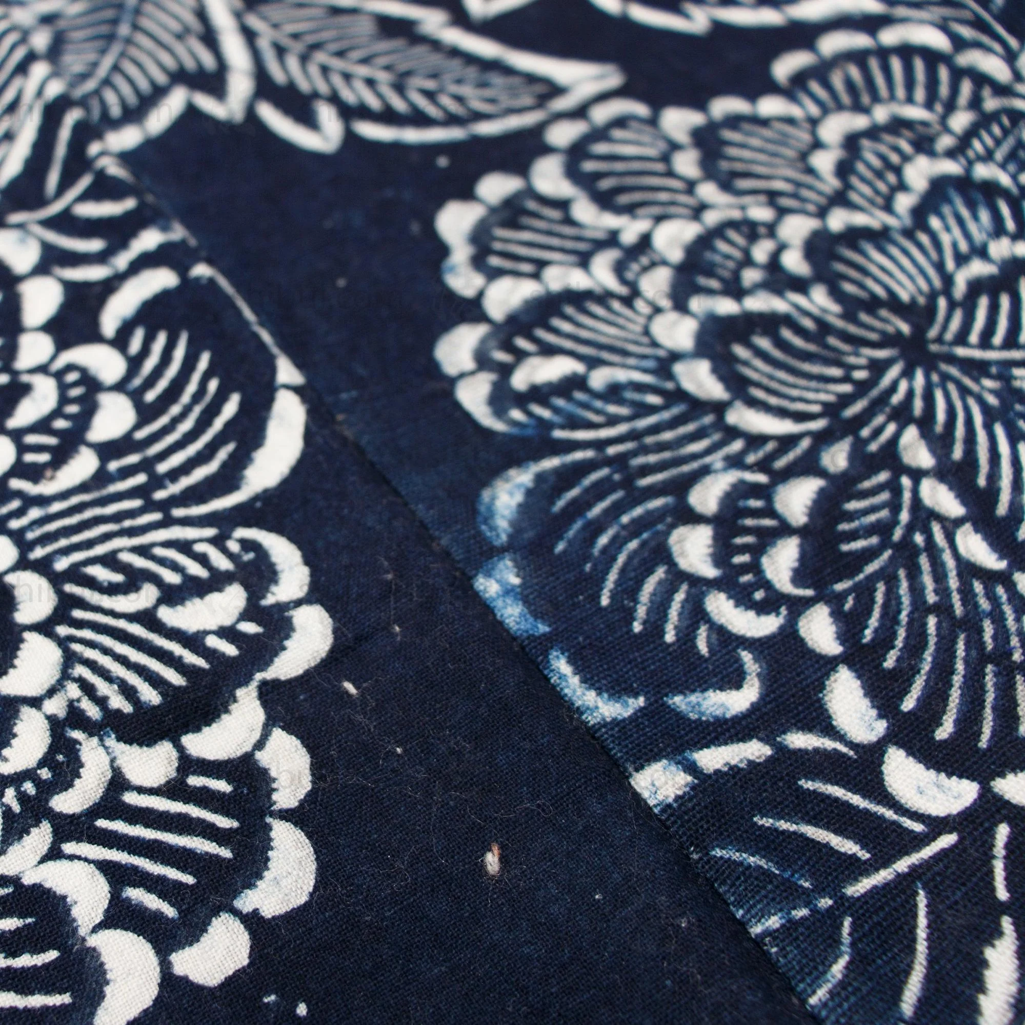 Japanese Indigo Cotton Katazome Sheet - Image 8