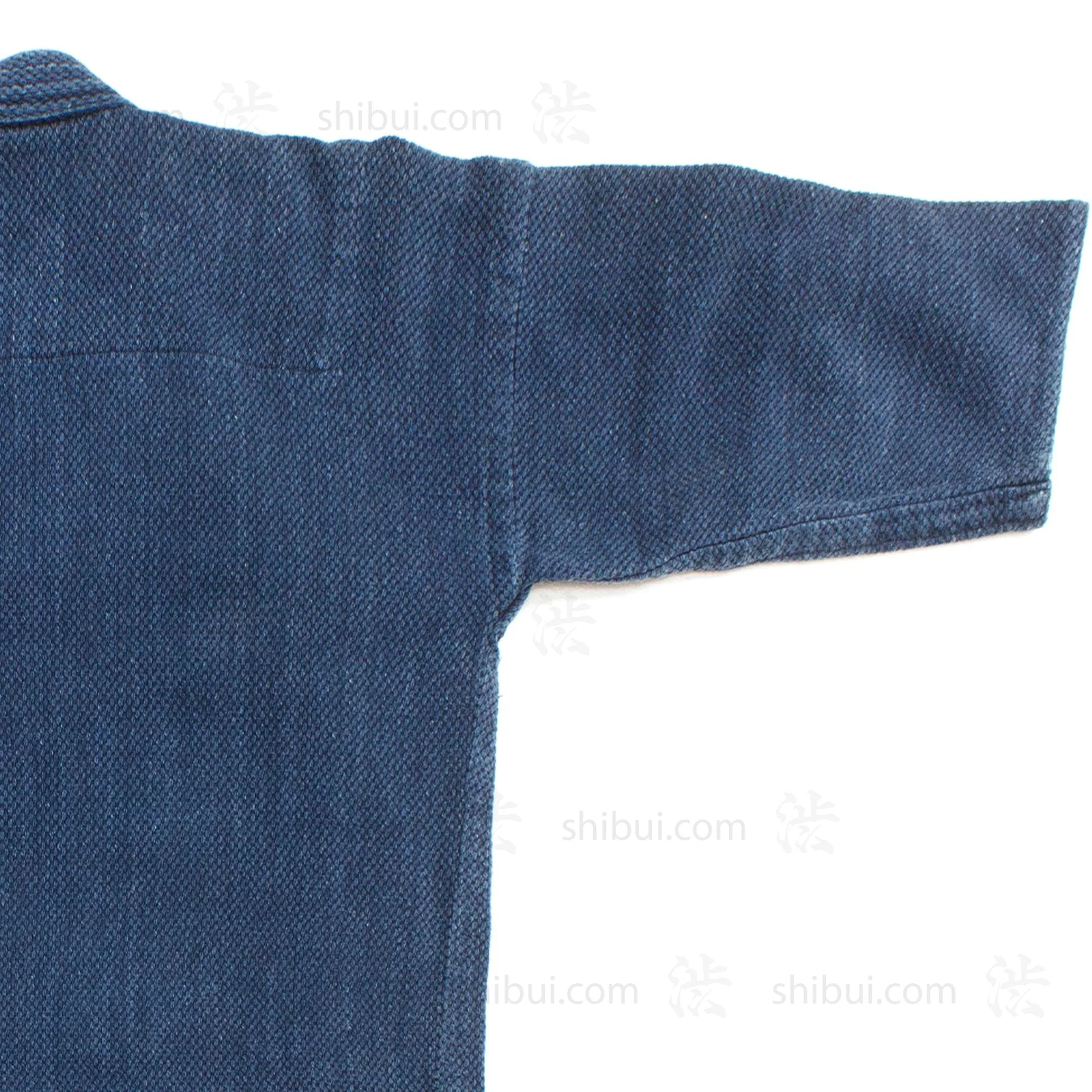 Indigo Dyed Kendo Jacket with Sashiko-Style Stitching - Image 3