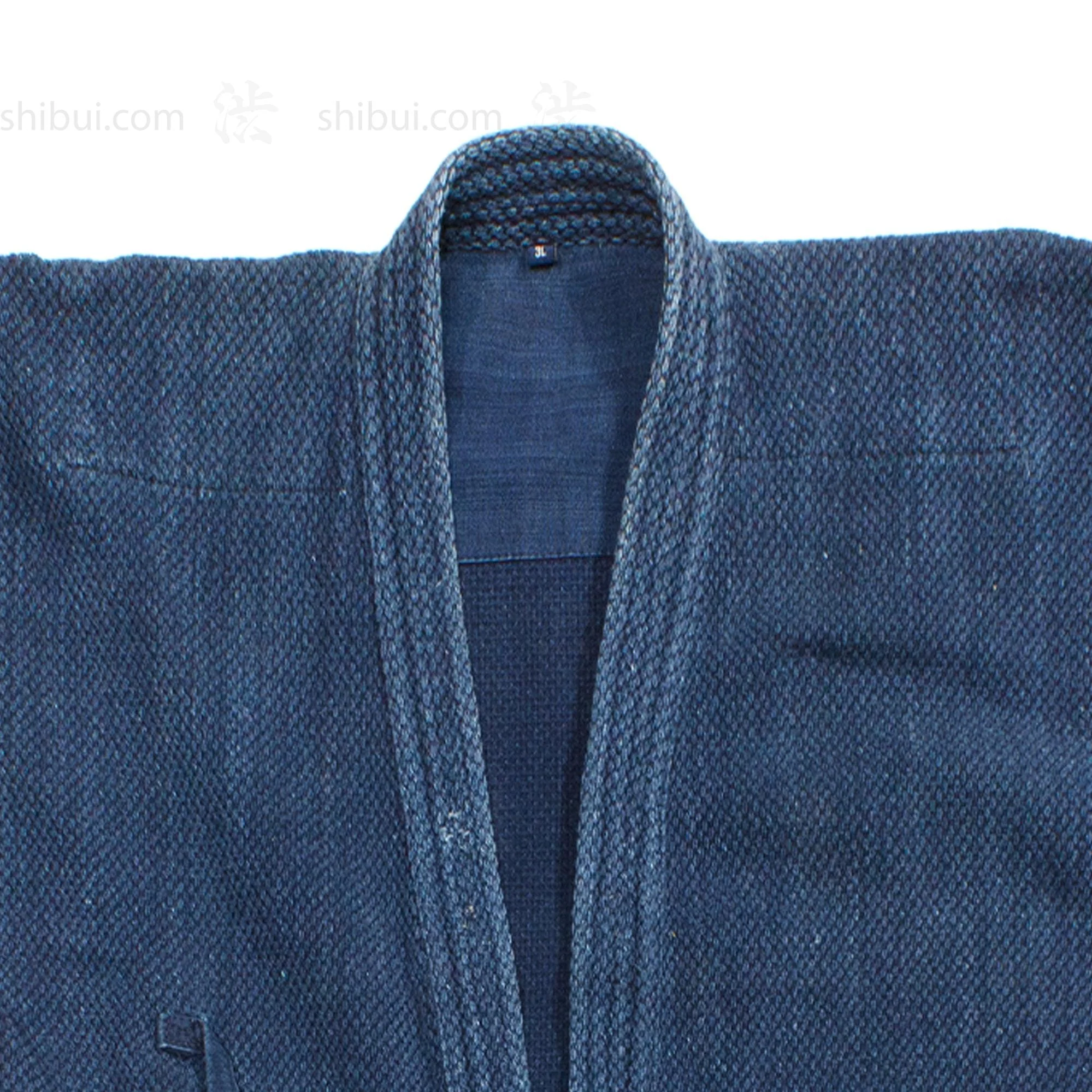 Indigo Dyed Kendo Jacket with Sashiko-Style Stitching - Image 4