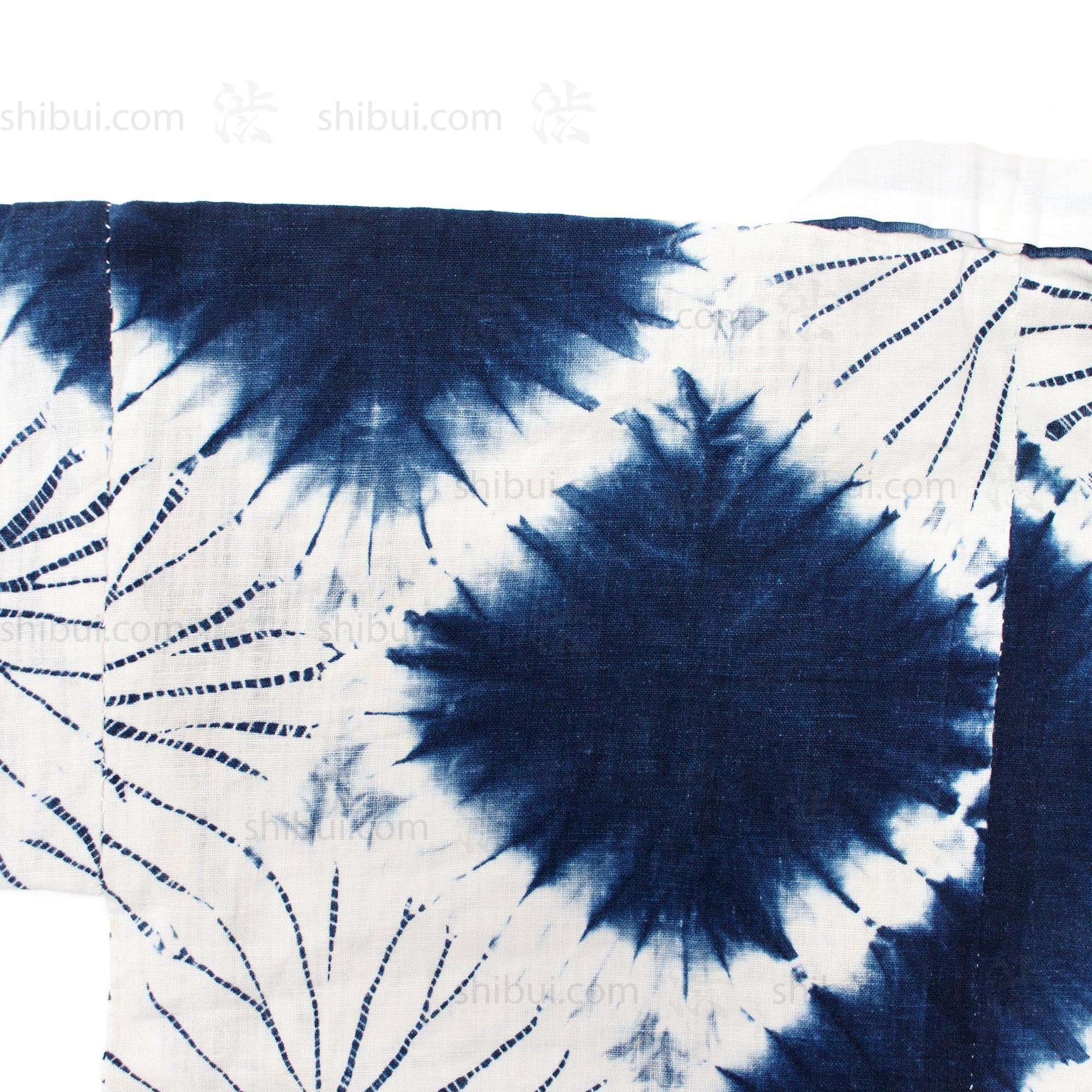Indigo Dyed Shibori Han Juban  | Jacket - Image 3