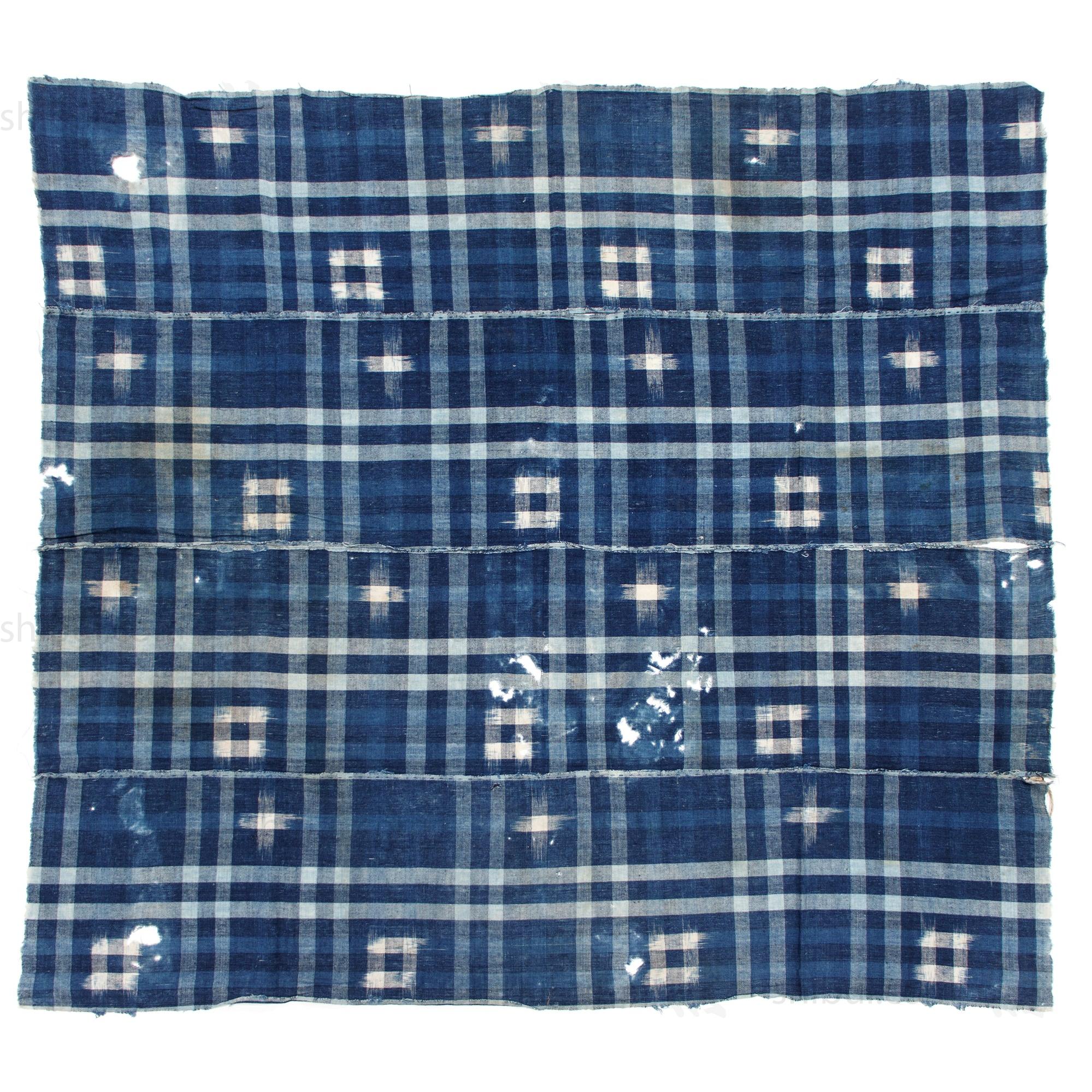 Japanese Indigo Kasuri Cotton Sheet - Image 2