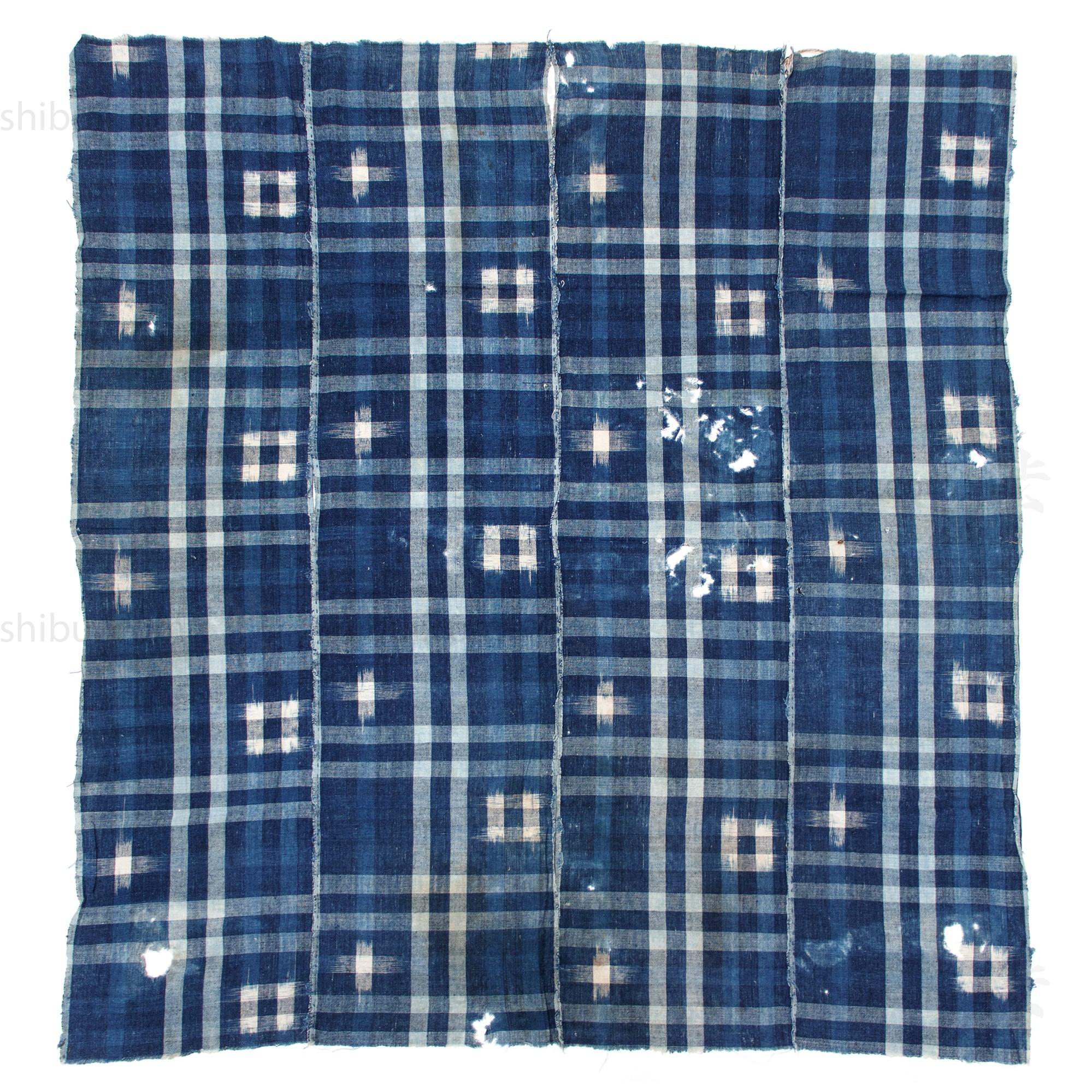 Japanese Indigo Kasuri Cotton Sheet - Image 3