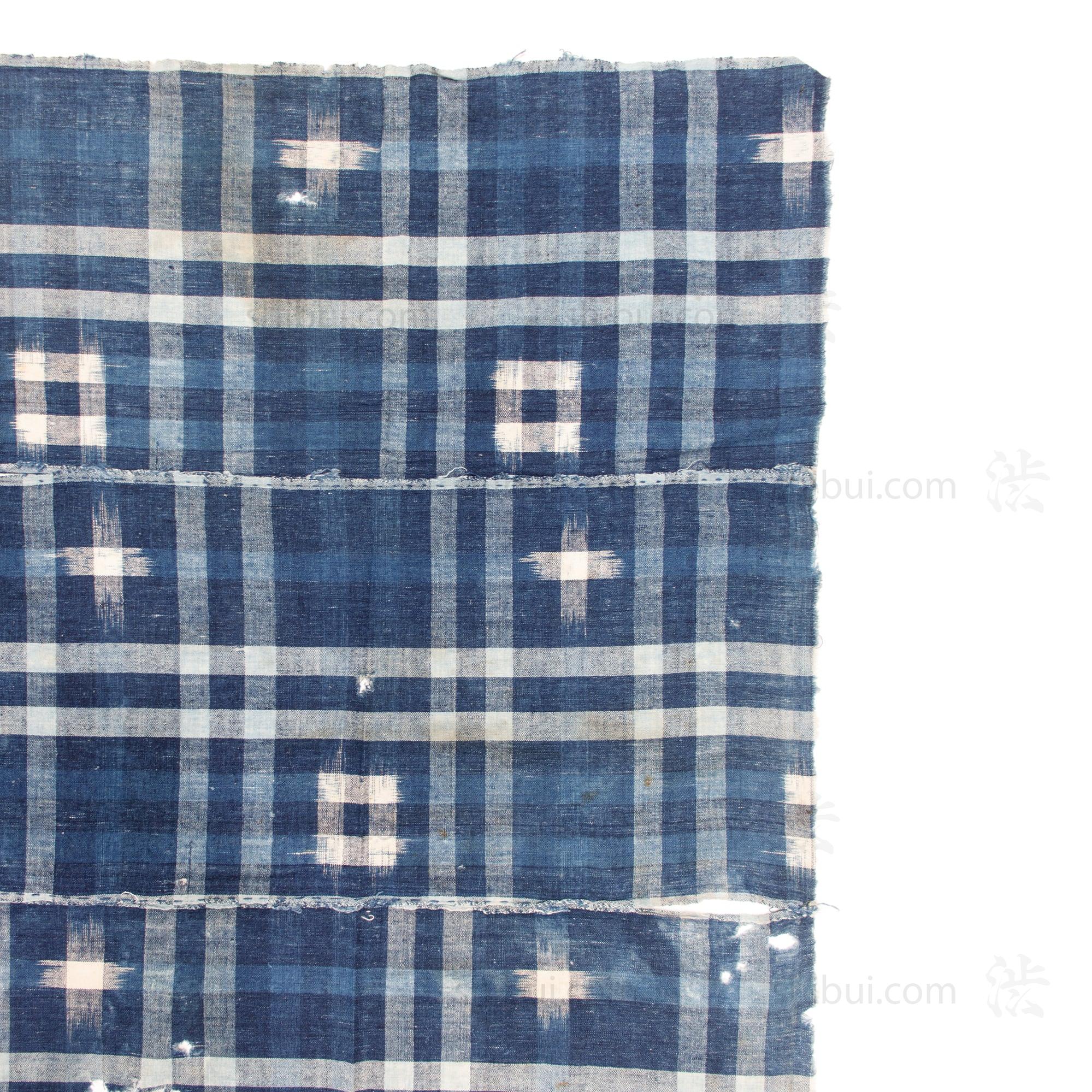 Japanese Indigo Kasuri Cotton Sheet - Image 5