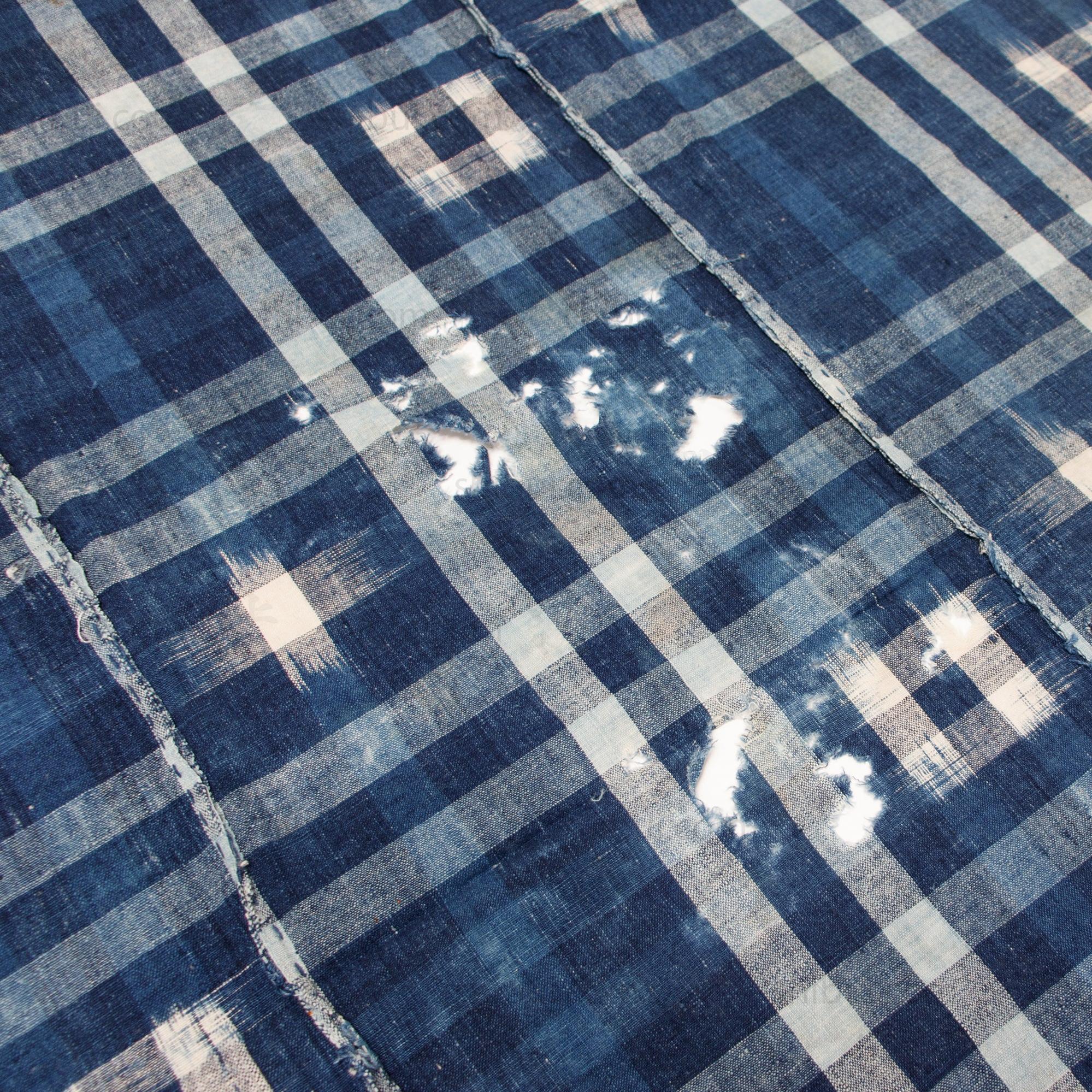 Japanese Indigo Kasuri Cotton Sheet - Image 6