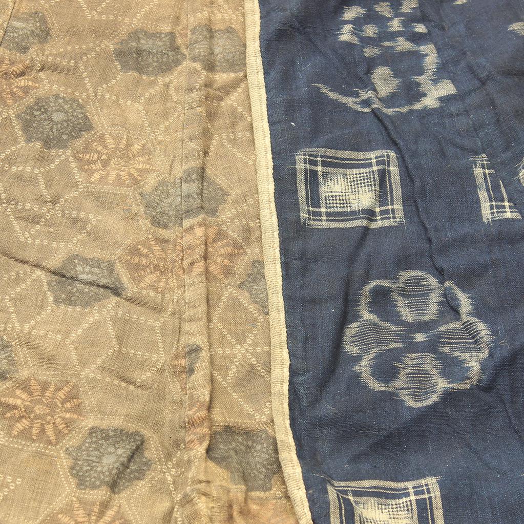 Indigo Kasuri Cape with Katazome Shibori Interior - Image 5