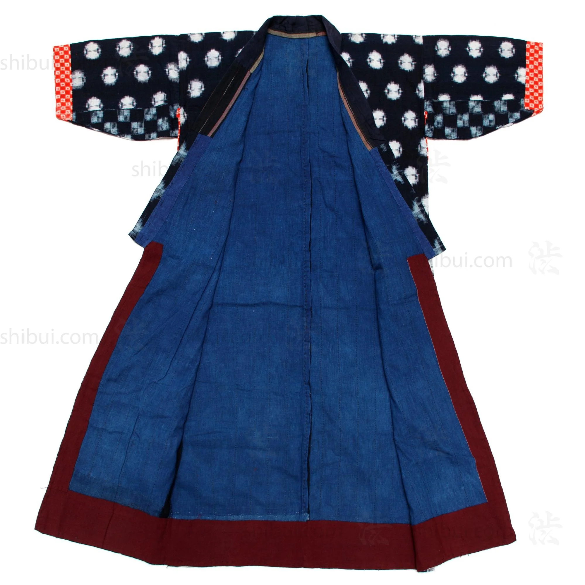 Quilted Indigo Kasuri Kimono - Image 2