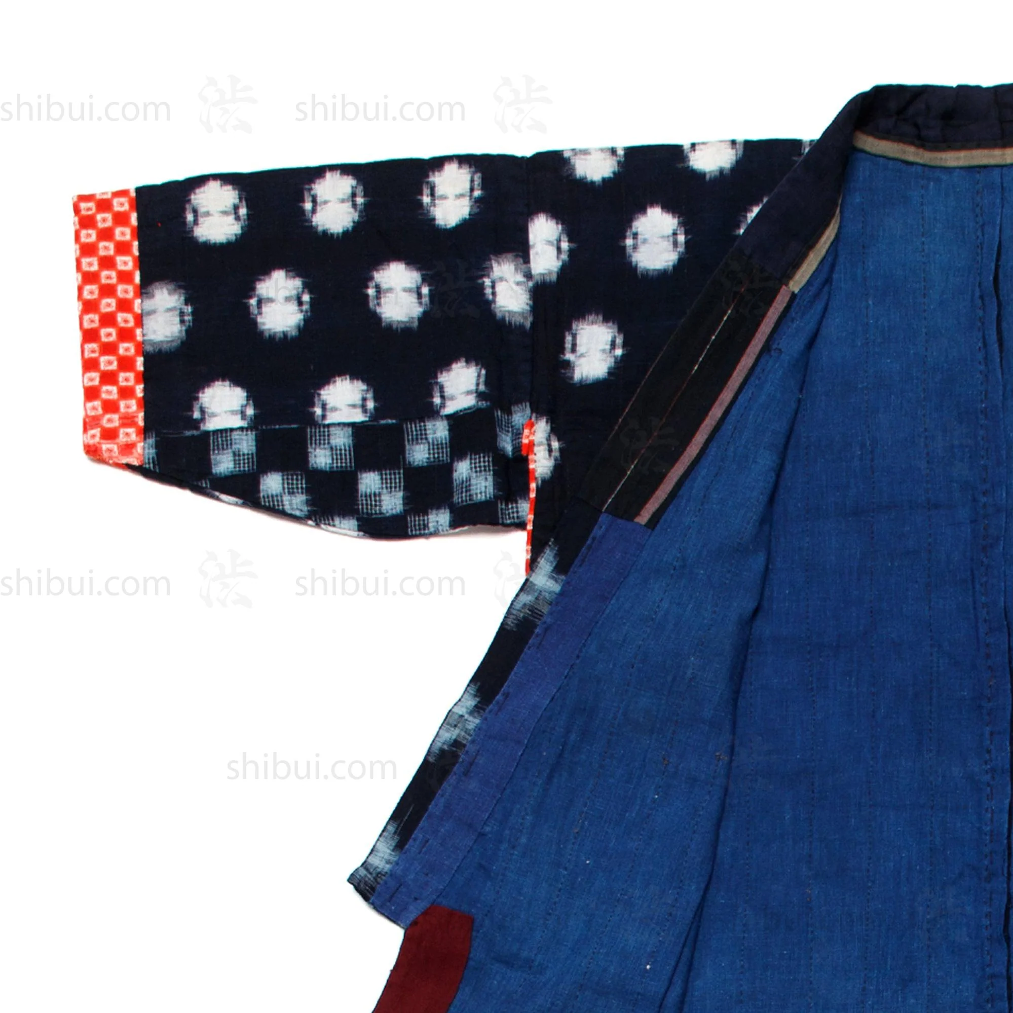 Quilted Indigo Kasuri Kimono - Image 3