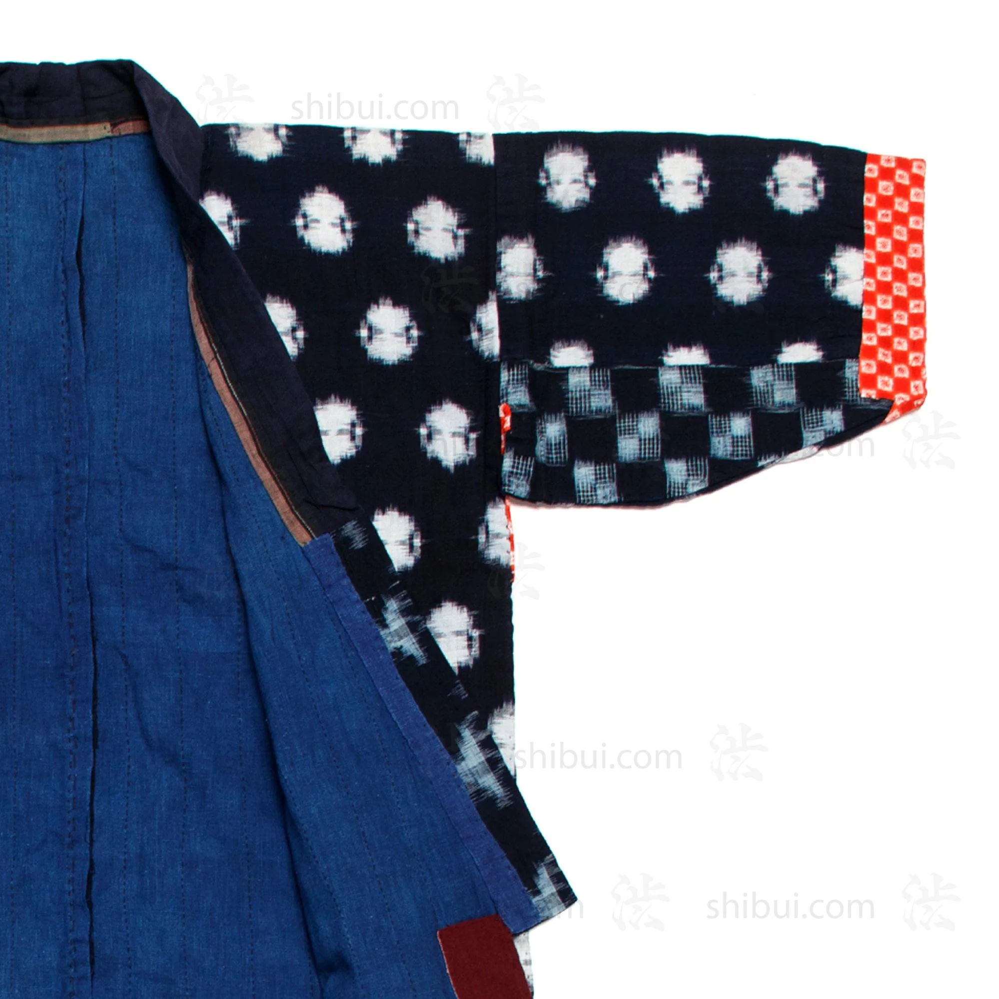 Quilted Indigo Kasuri Kimono - Image 4