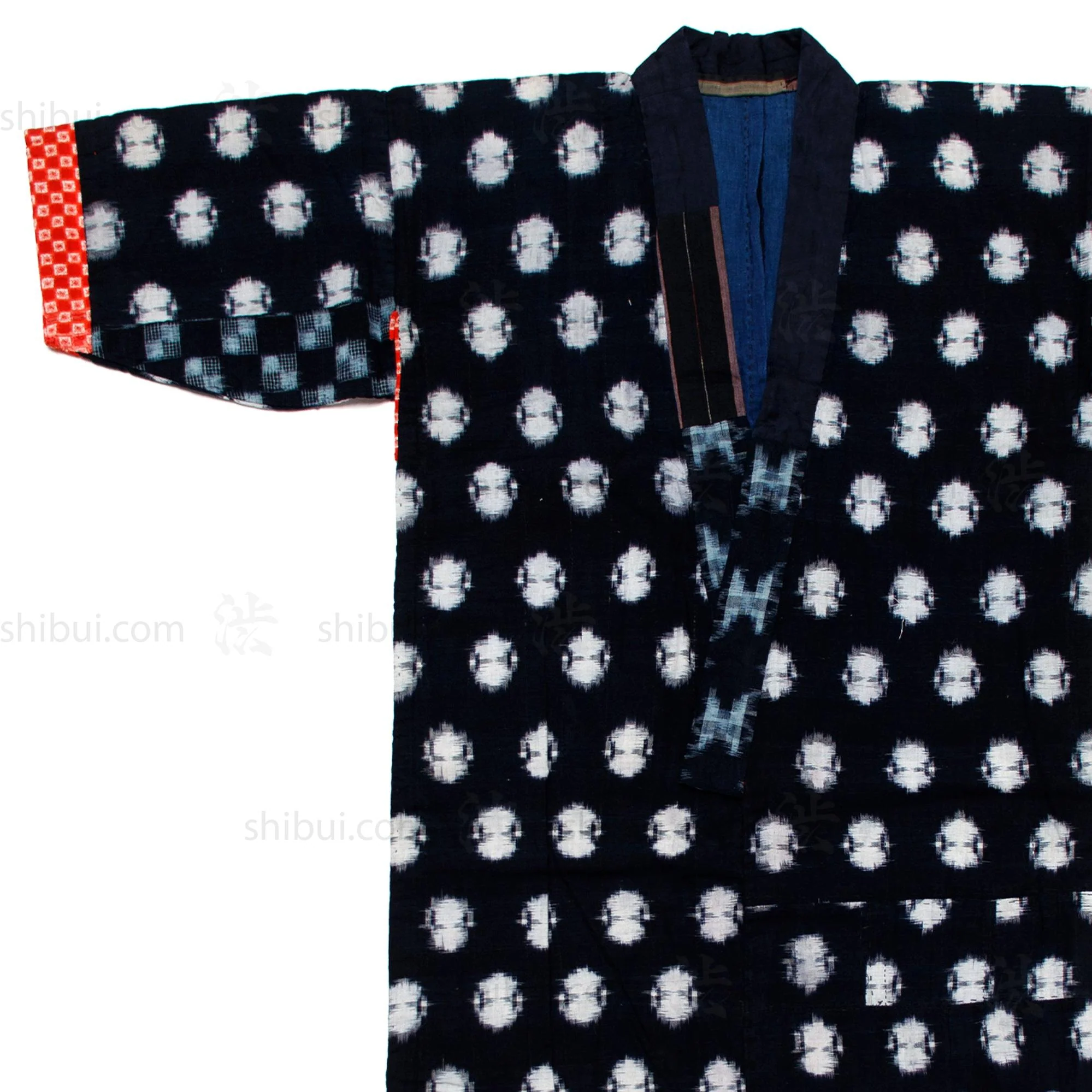 Quilted Indigo Kasuri Kimono - Image 5