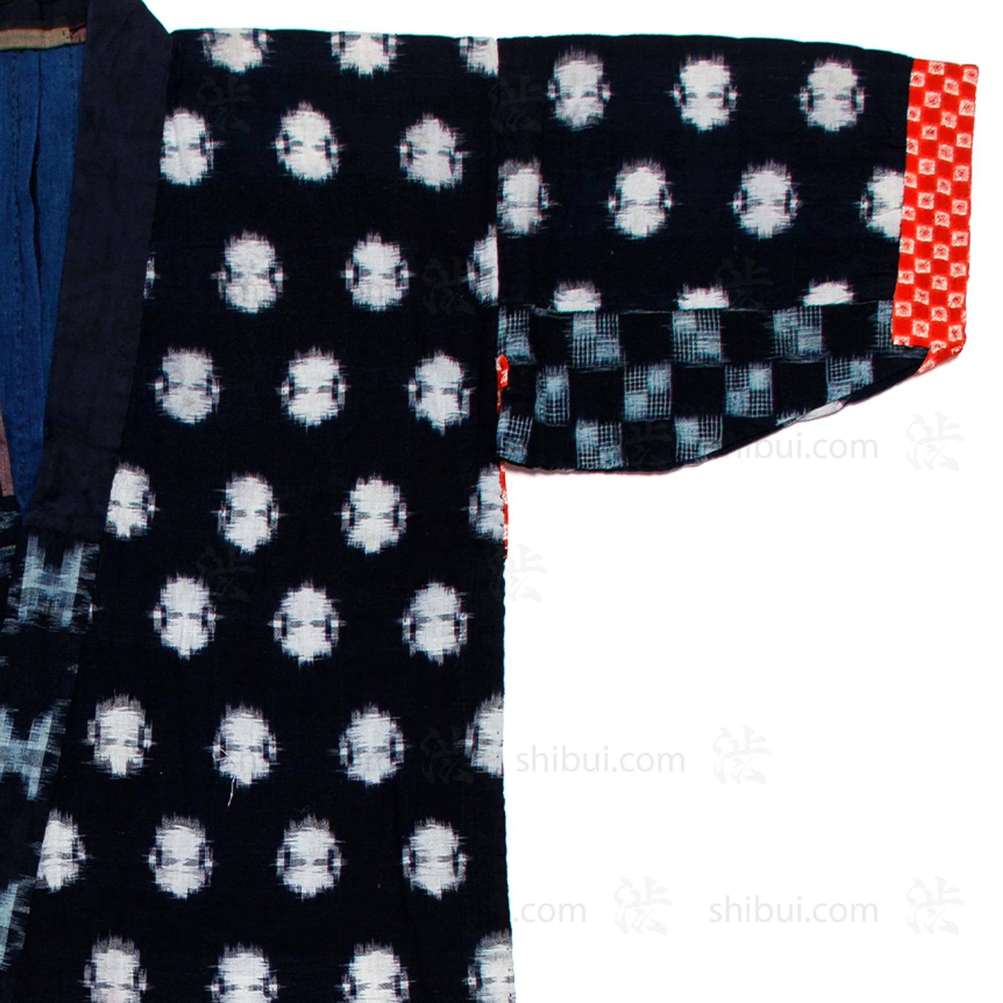 Quilted Indigo Kasuri Kimono - Image 8