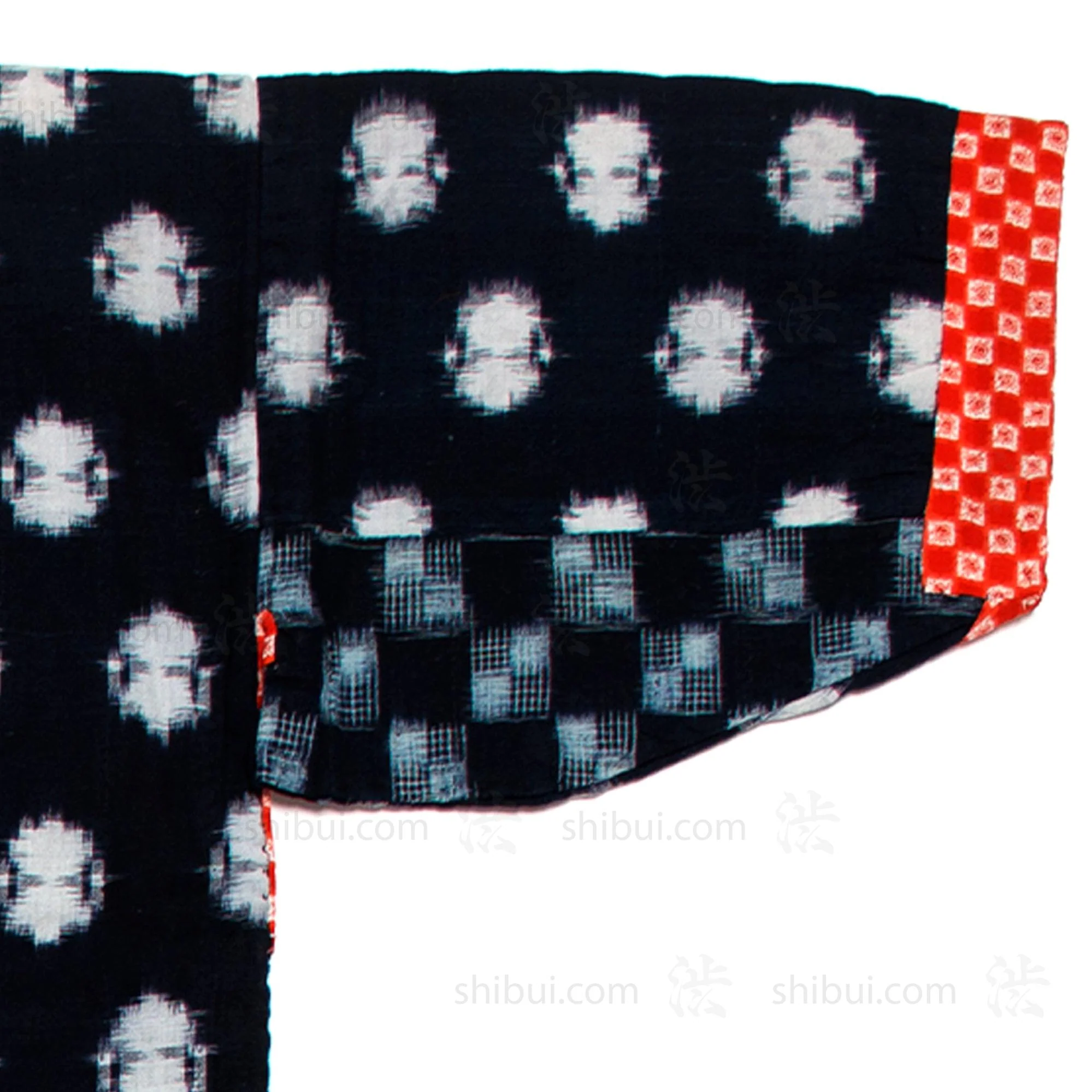 Quilted Indigo Kasuri Kimono - Image 9