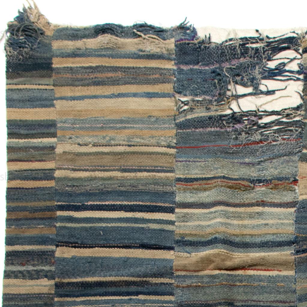 Indigo Sakiori Blanket with Modern Lining - Image 2
