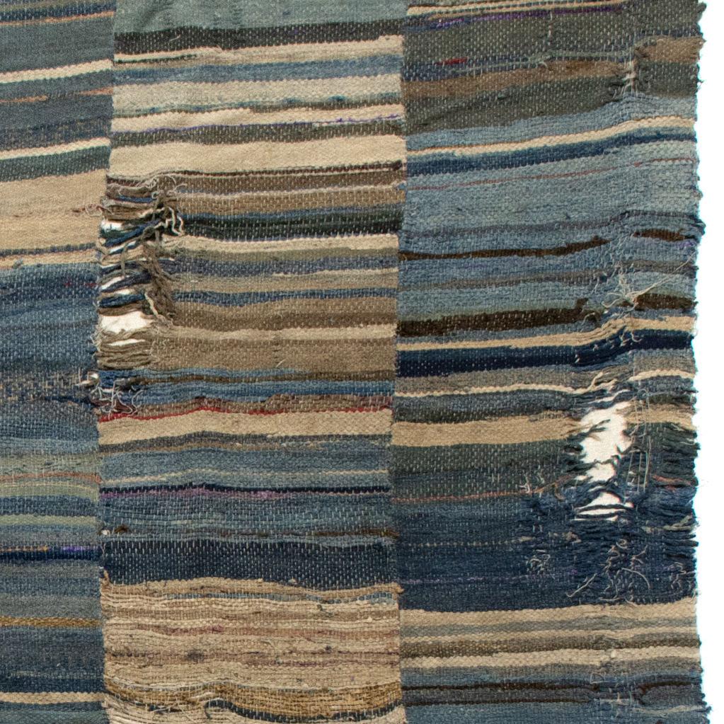 Indigo Sakiori Blanket with Modern Lining - Image 3