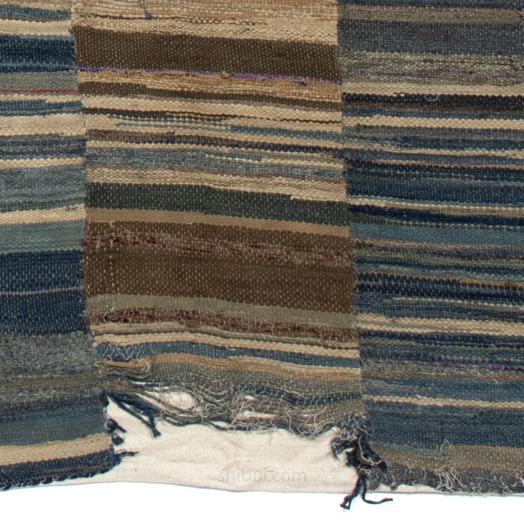 Indigo Sakiori Blanket with Modern Lining - Image 4