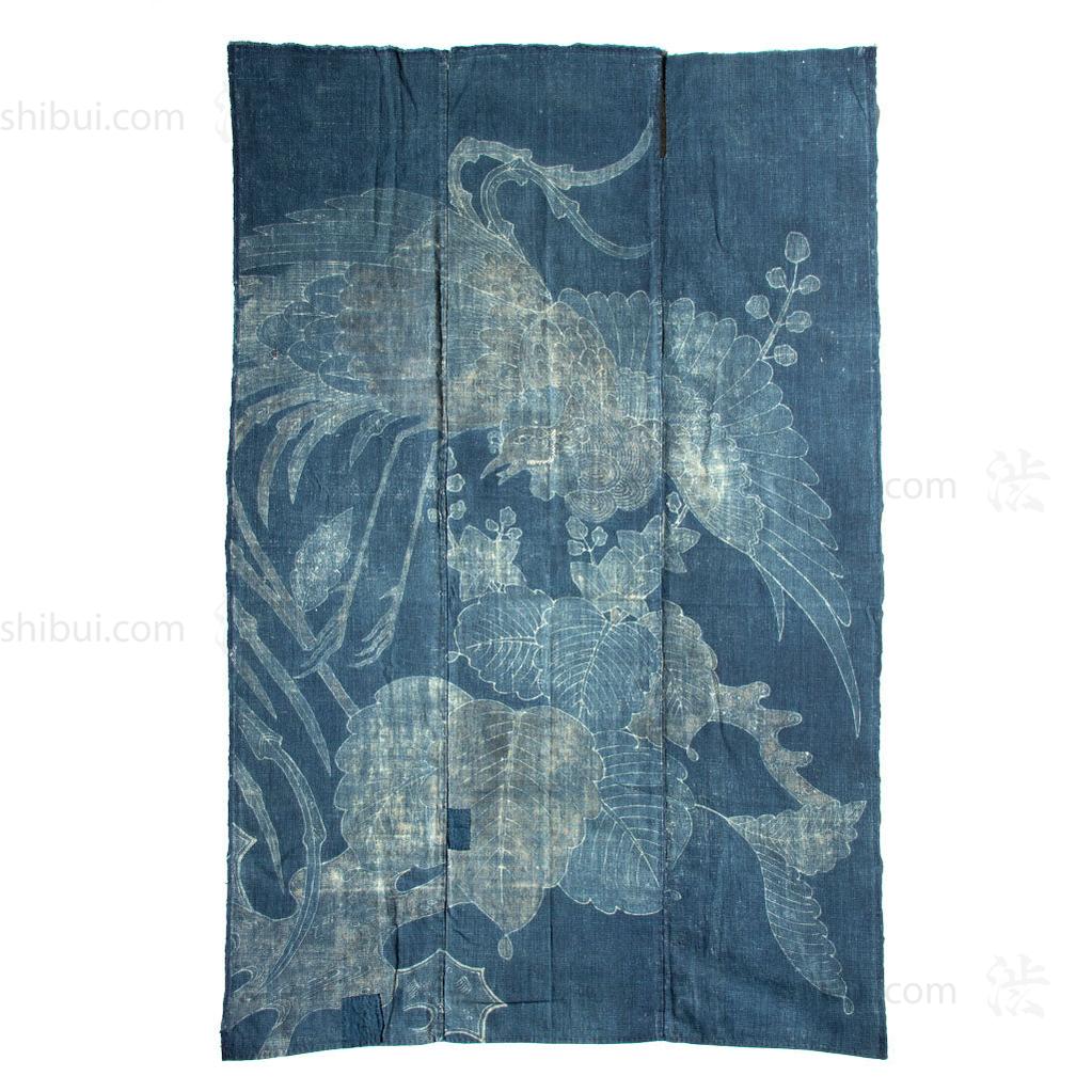 Indigo Tsutsugaki Phoenix Futon ji - Image 3