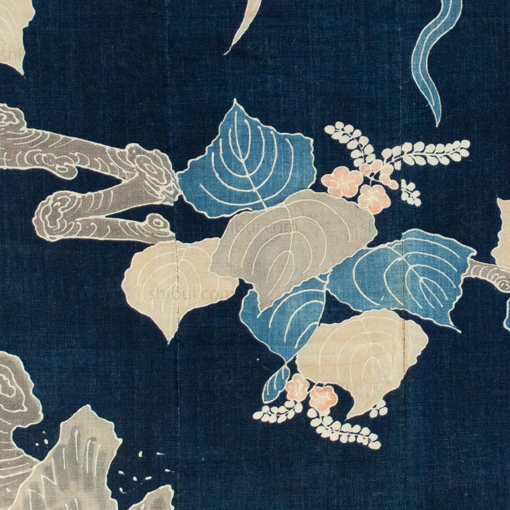 Indigo Tsutsugaki Phoenix Futon ji - Image 3