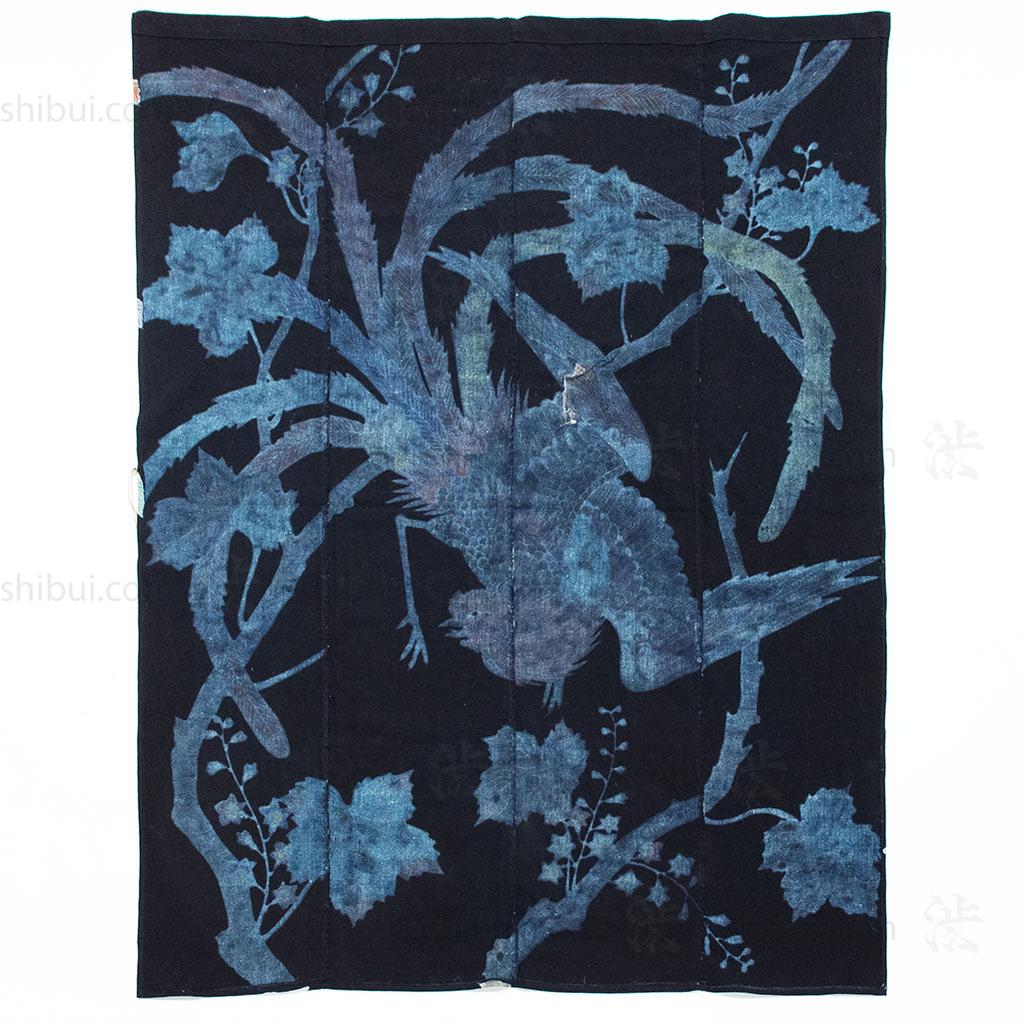 Indigo Tsutsugaki Phoenix Futon ji - Image 5