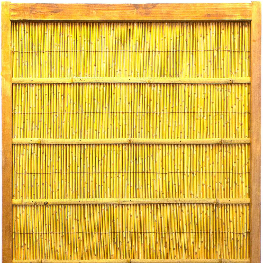Yoshido Summer Door | Japanese Cedar & Reed Door | Japanese Architectural Decor - Image 3