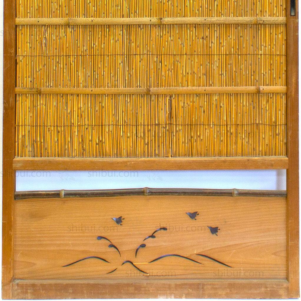 Yoshido Summer Door | Japanese Cedar & Reed Door | Japanese Architectural Decor - Image 4
