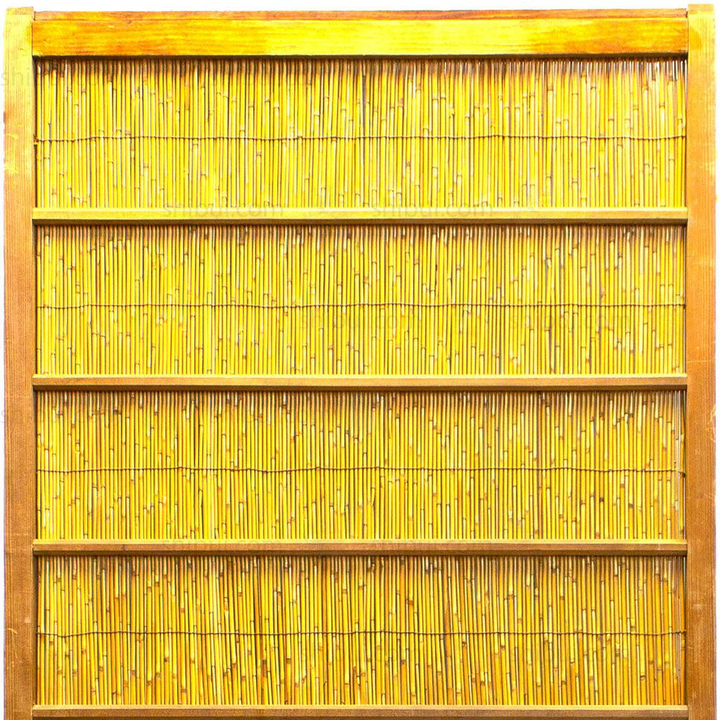 Yoshido Summer Door | Japanese Cedar & Reed Door | Japanese Architectural Decor - Image 6