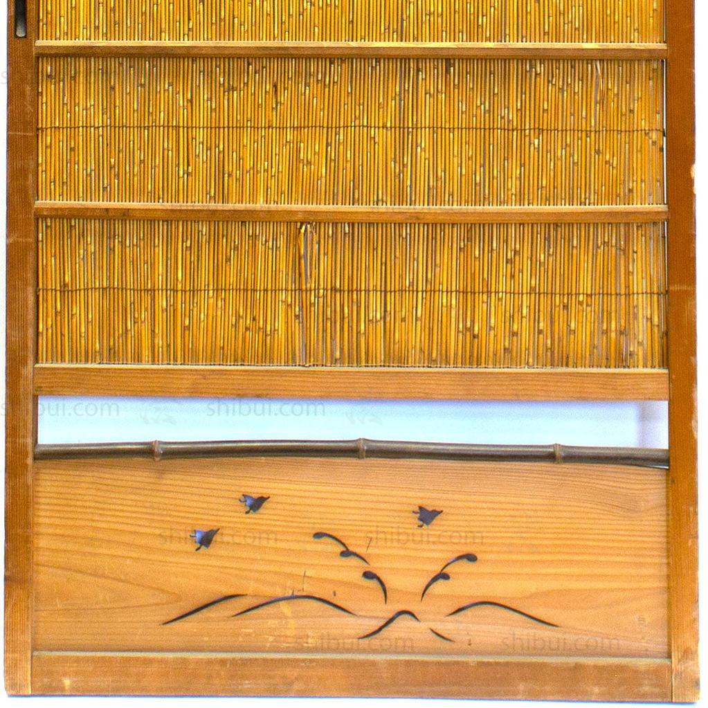 Yoshido Summer Door | Japanese Cedar & Reed Door | Japanese Architectural Decor - Image 7