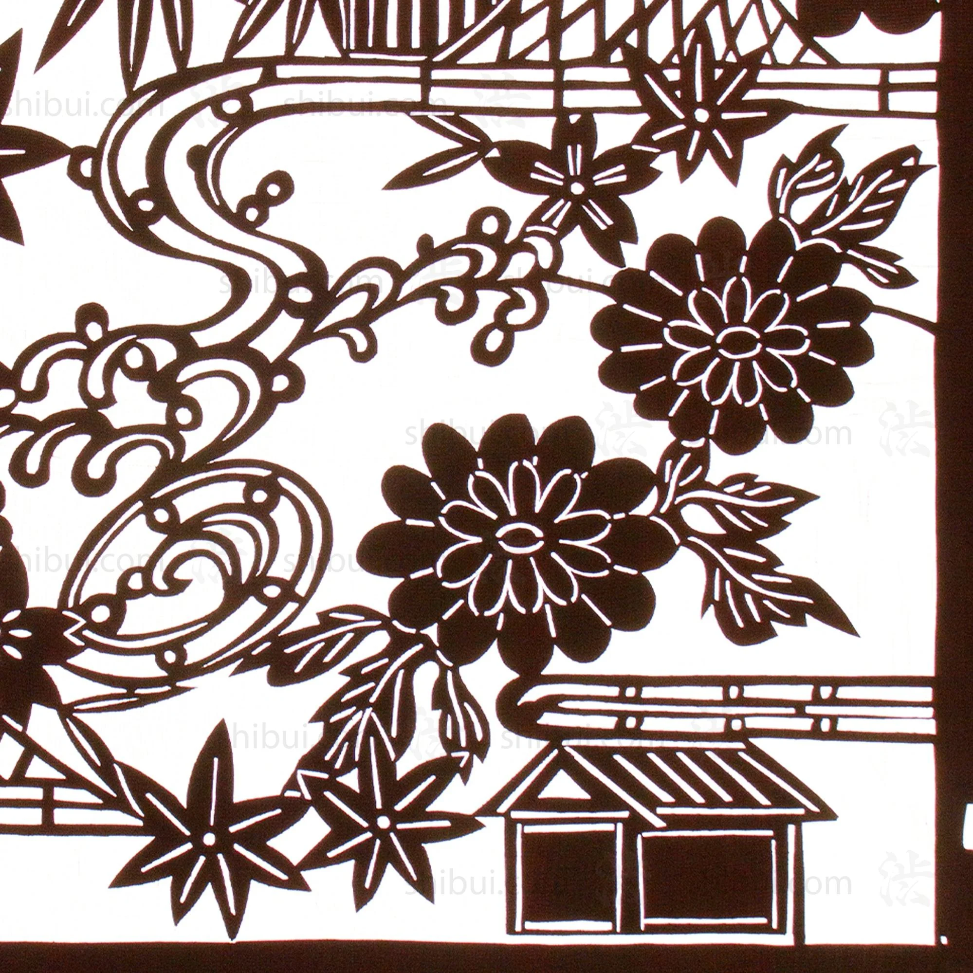 Japan Motif Katagami | Japanese Lacquered Paper Stencil - Image 3
