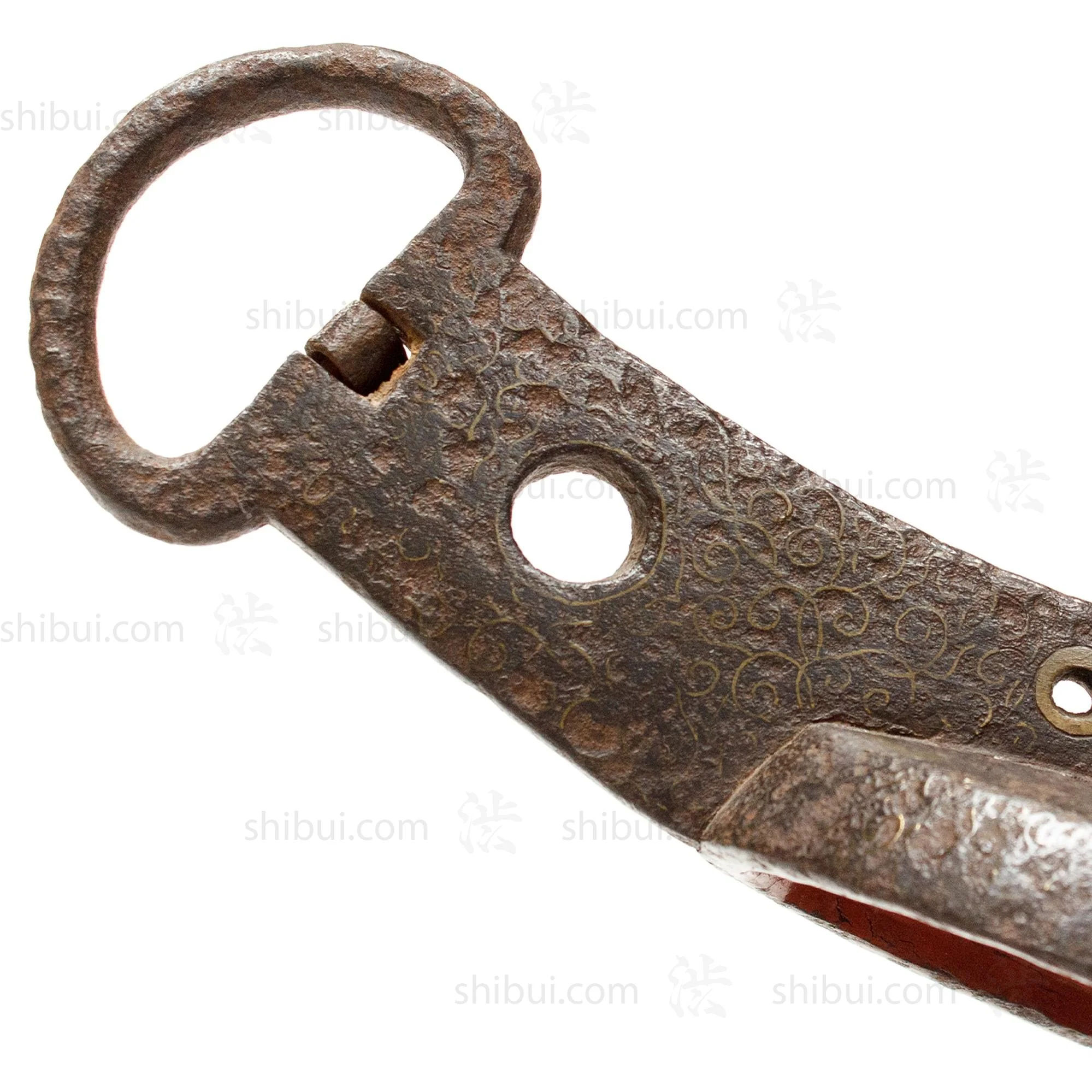 Japanese Antique Abumi Stirrup with Bronze Inlay - Image 10