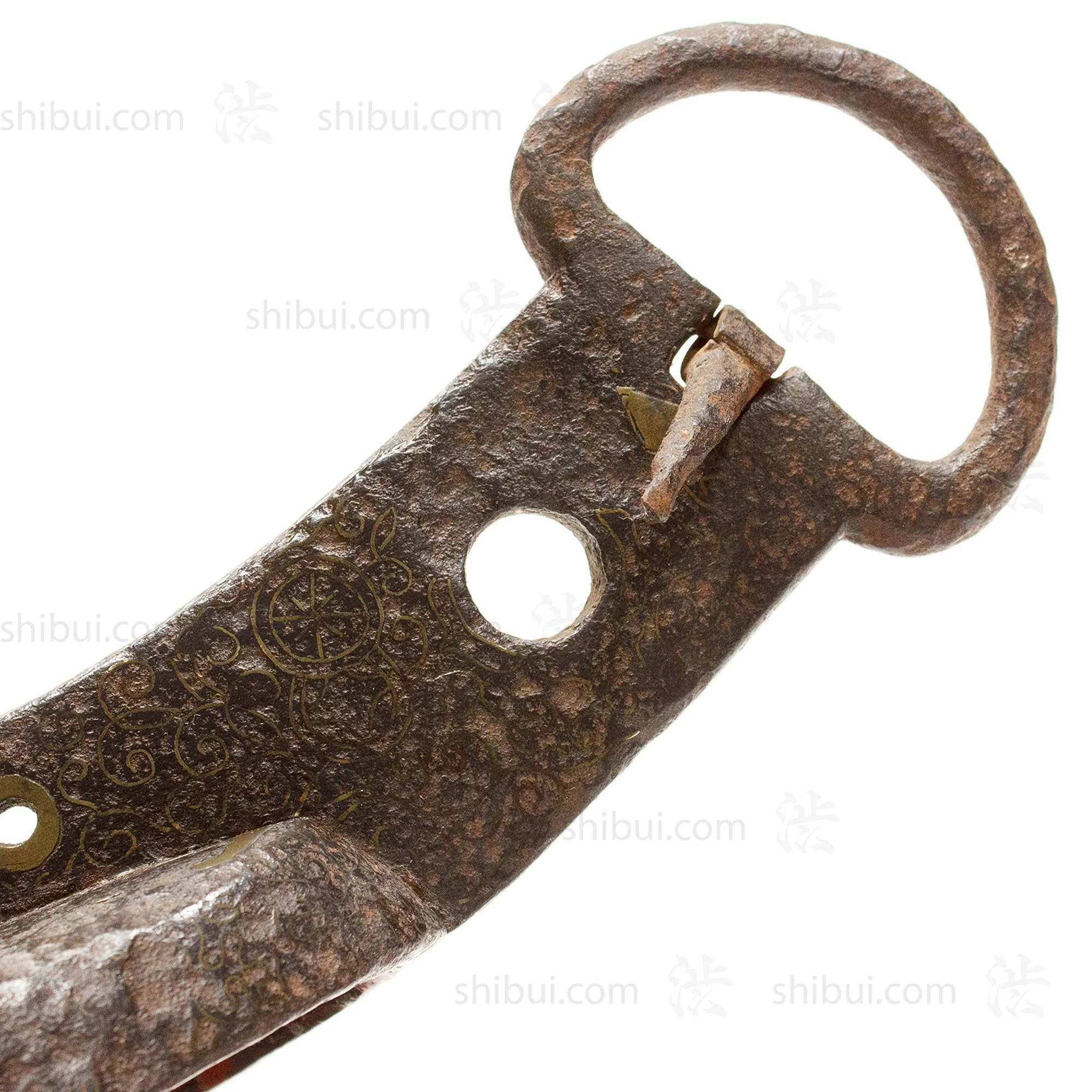 Japanese Antique Abumi Stirrup with Bronze Inlay - Image 2