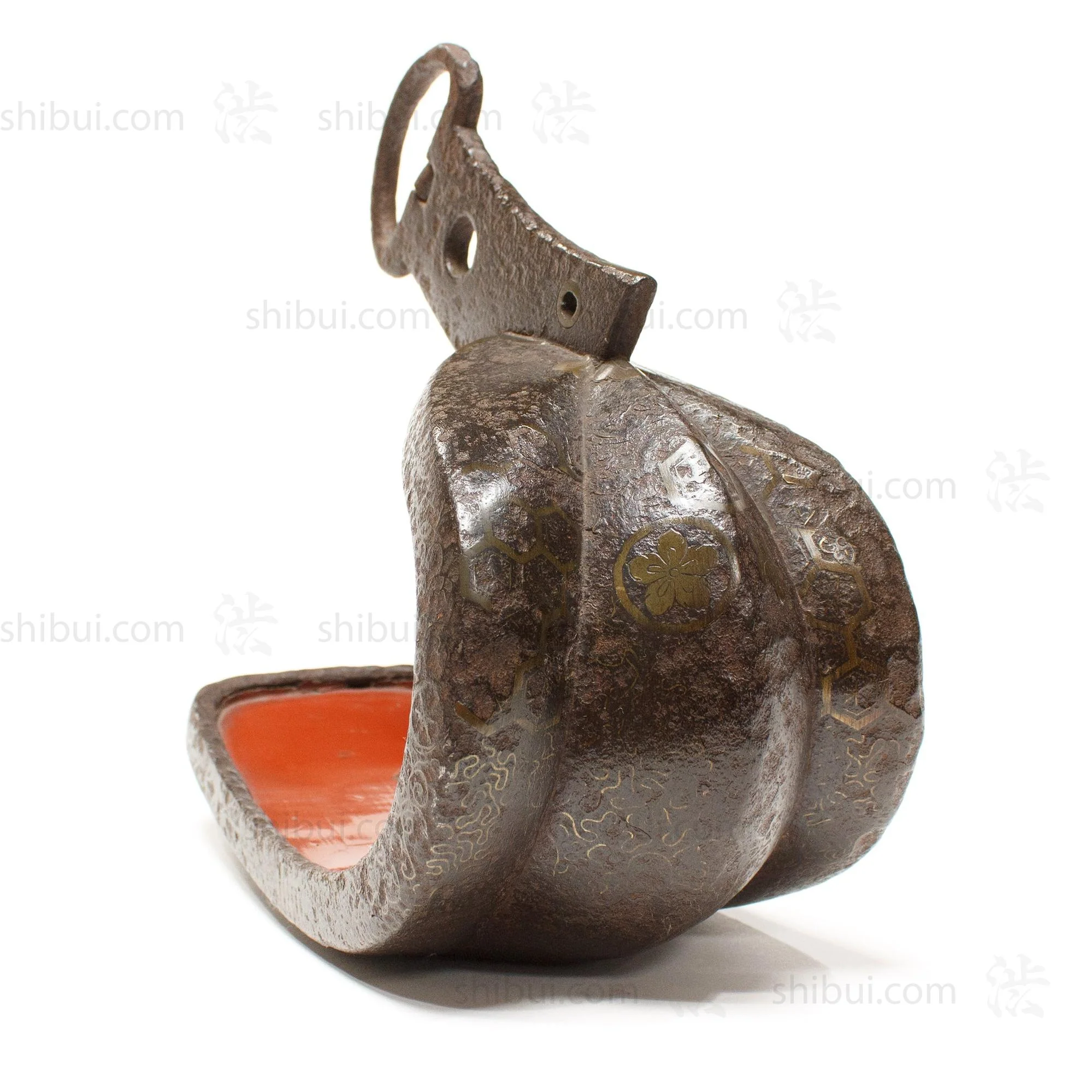 Japanese Antique Abumi Stirrup with Bronze Inlay - Image 4