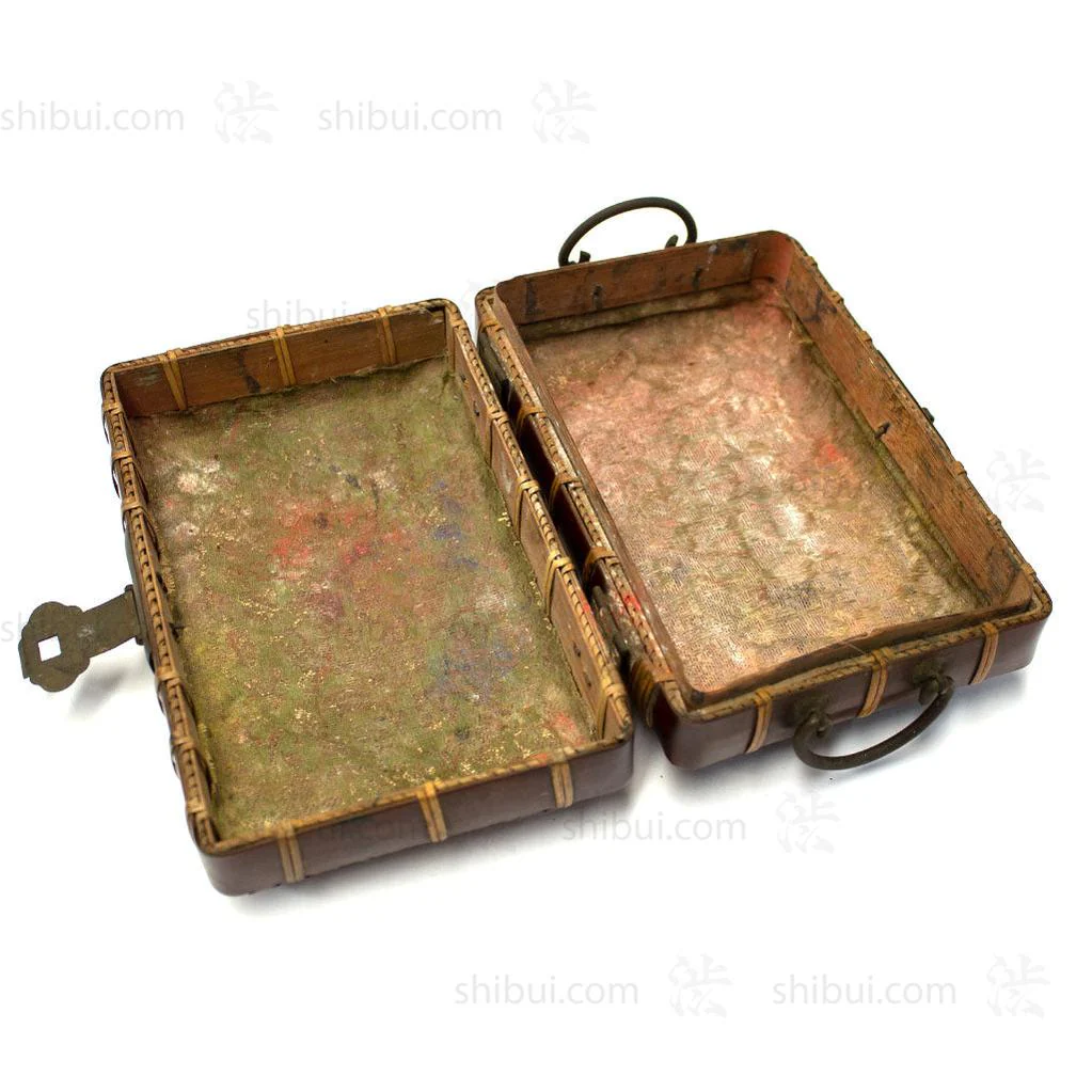 Japanese Antique Bamboo & Rattan Woven Bento Basket - Image 5