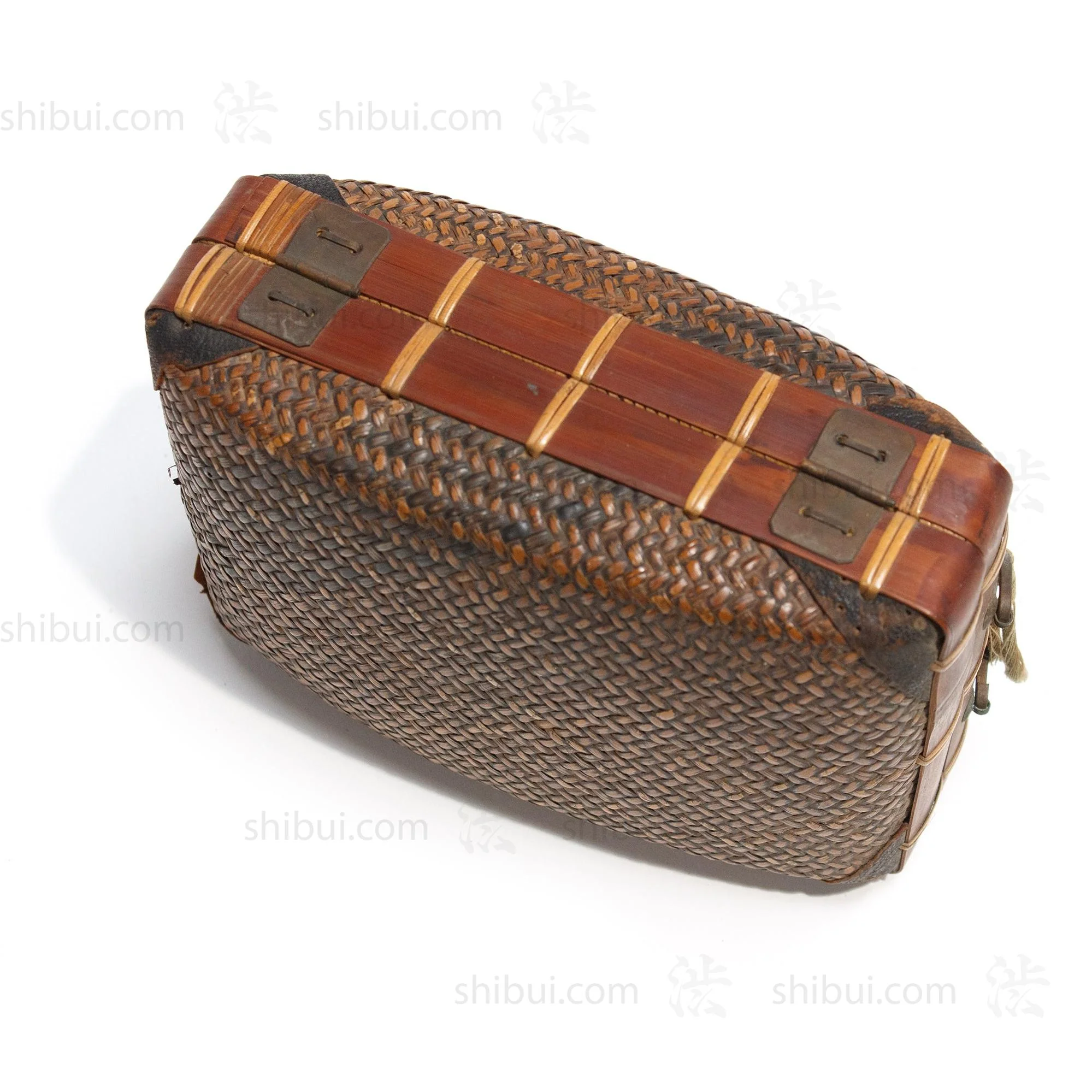 Japanese Antique Bamboo Woven Bento Basket - Image 15