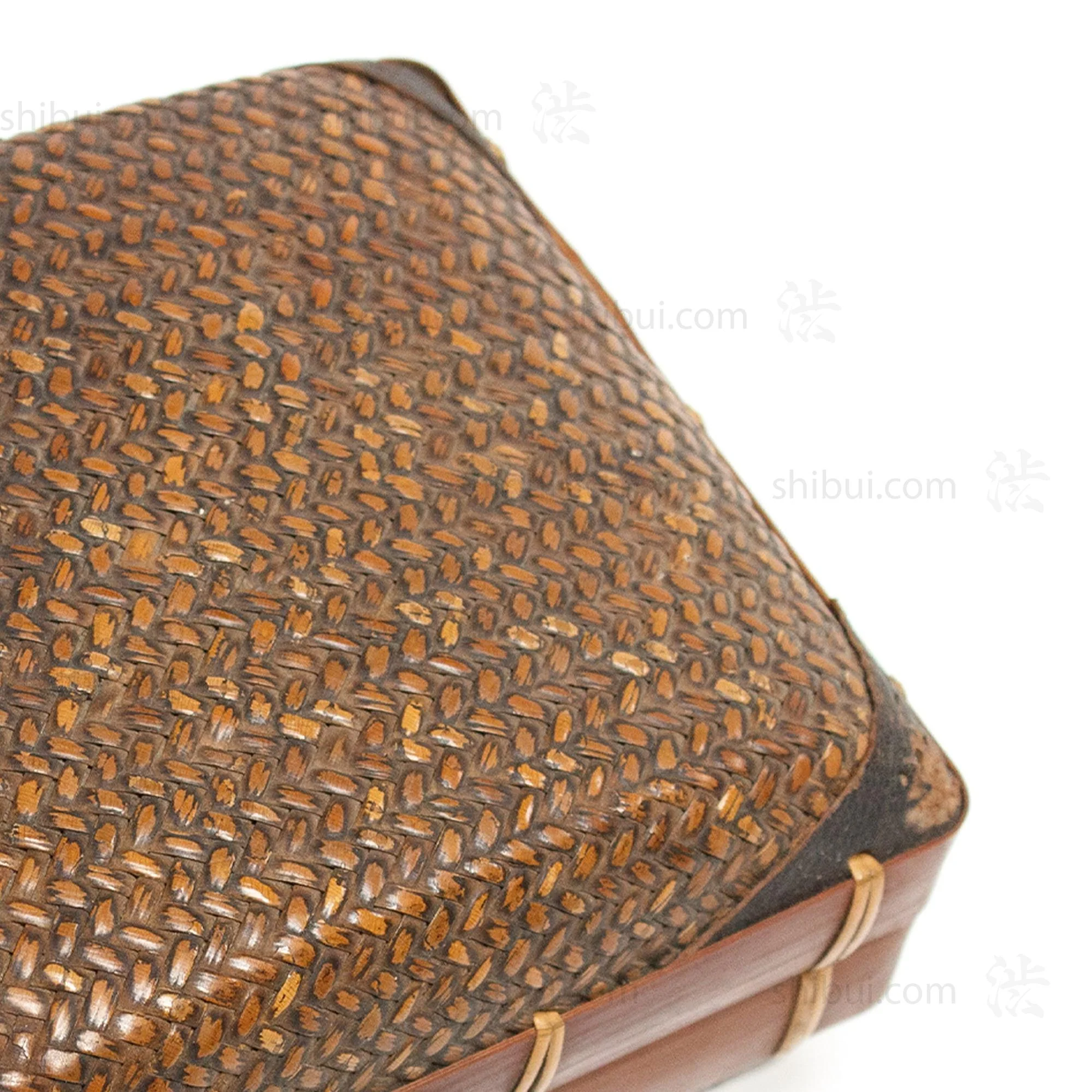 Japanese Antique Bamboo Woven Bento Basket - Image 6