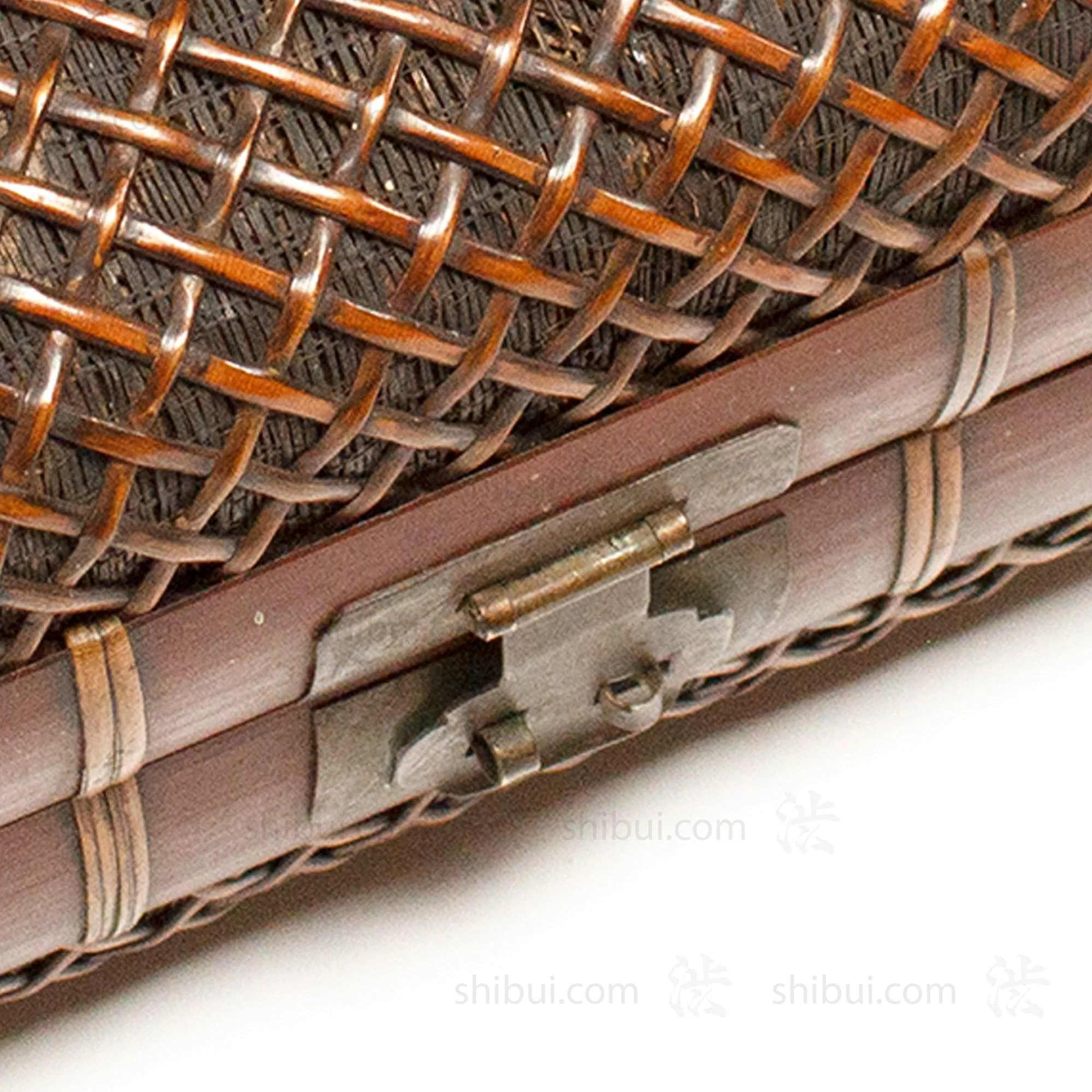 Japanese Antique Bamboo Woven Bento Basket - Image 5