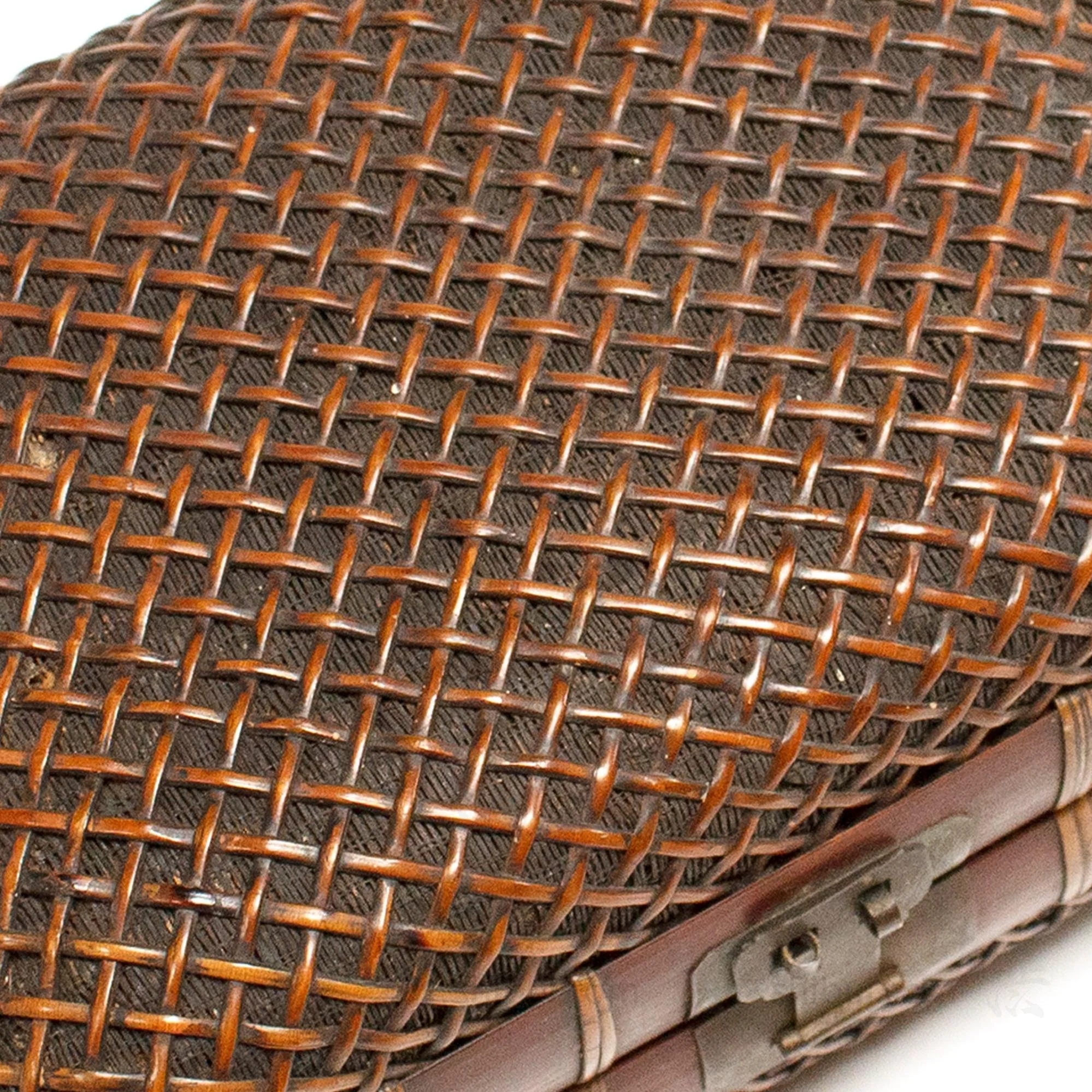 Japanese Antique Bamboo Woven Bento Basket - Image 9