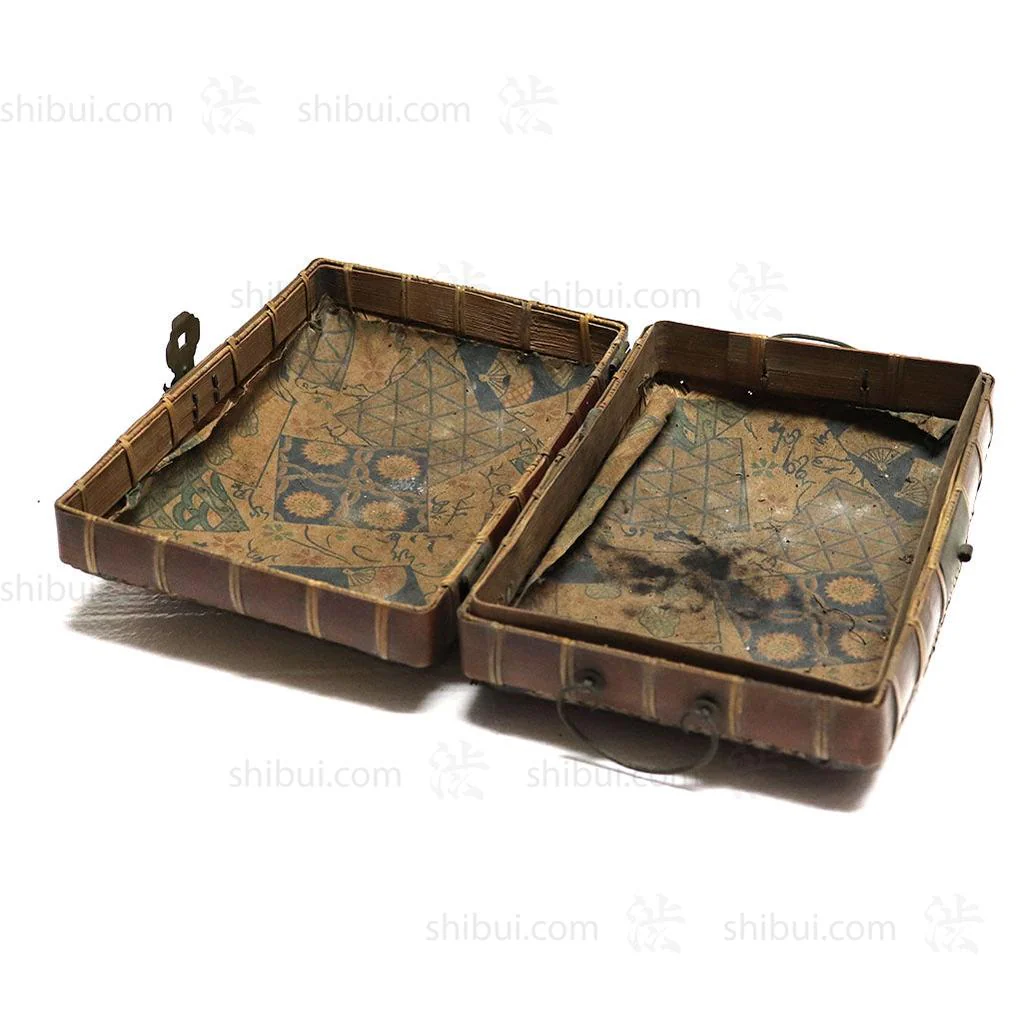 Japanese Antique Bamboo Woven Bento Basket - Image 3