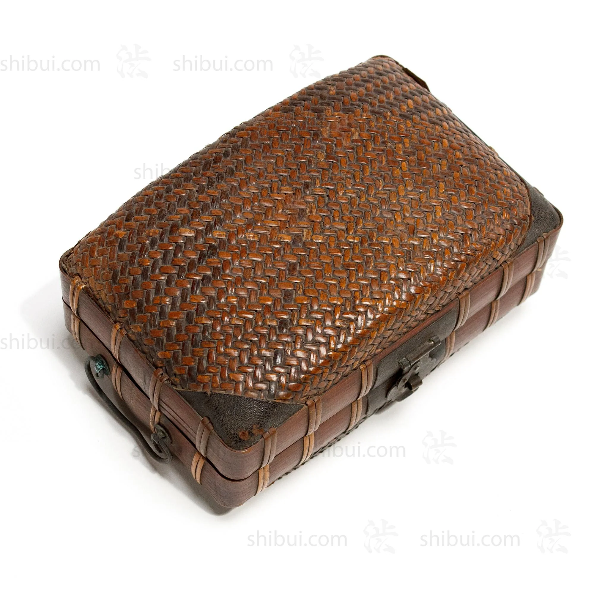 Japanese Antique Bamboo Woven Bento Basket - Image 3