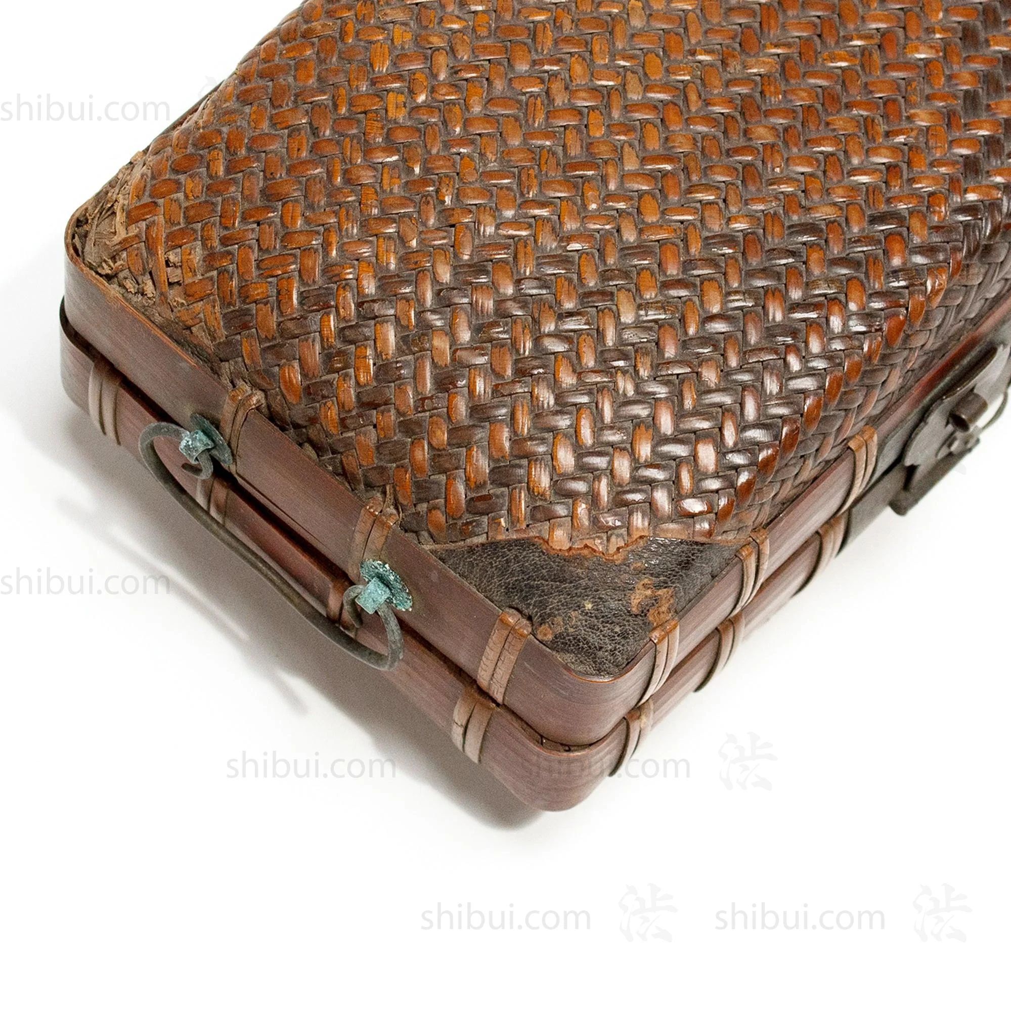 Japanese Antique Bamboo Woven Bento Basket - Image 6