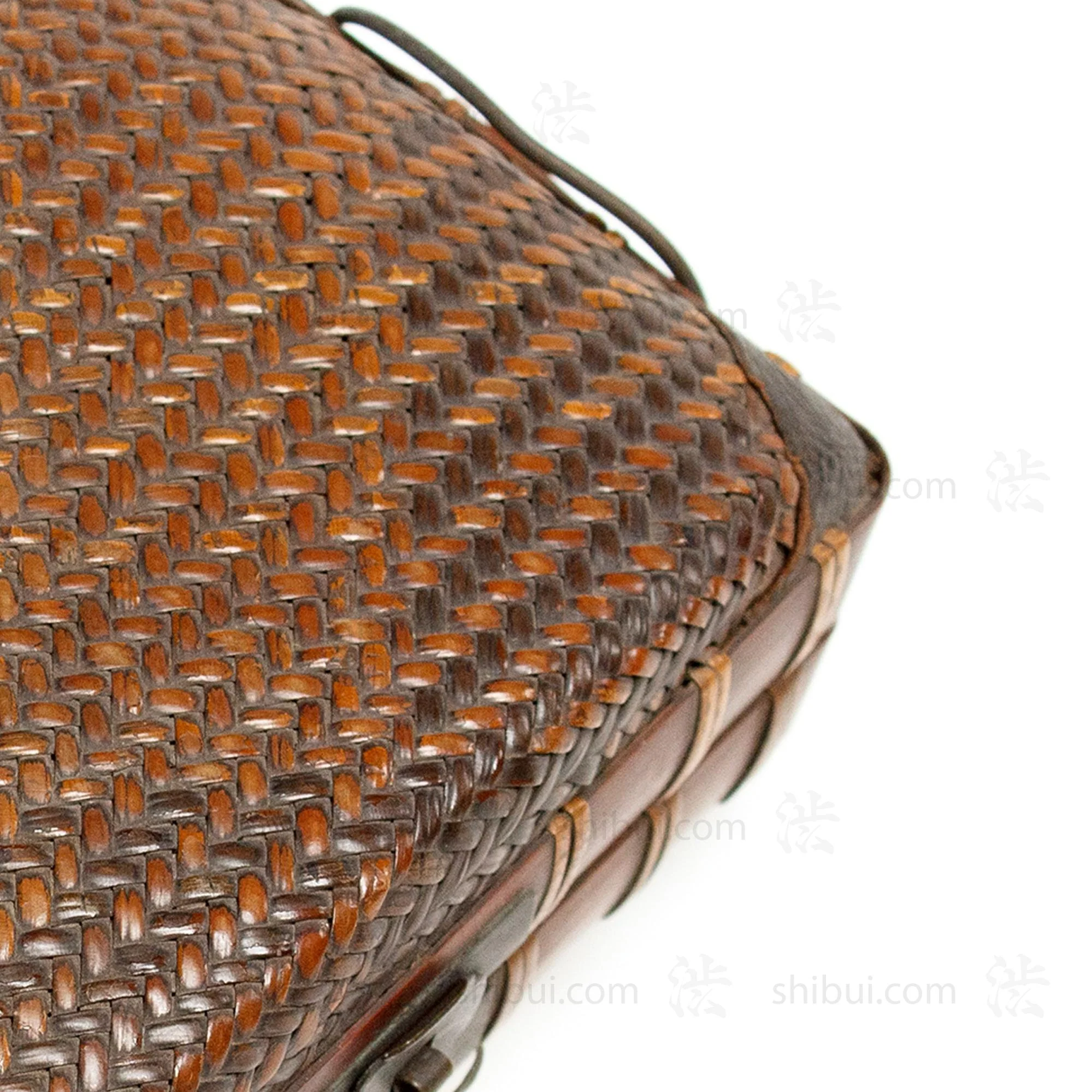 Japanese Antique Bamboo Woven Bento Basket - Image 7