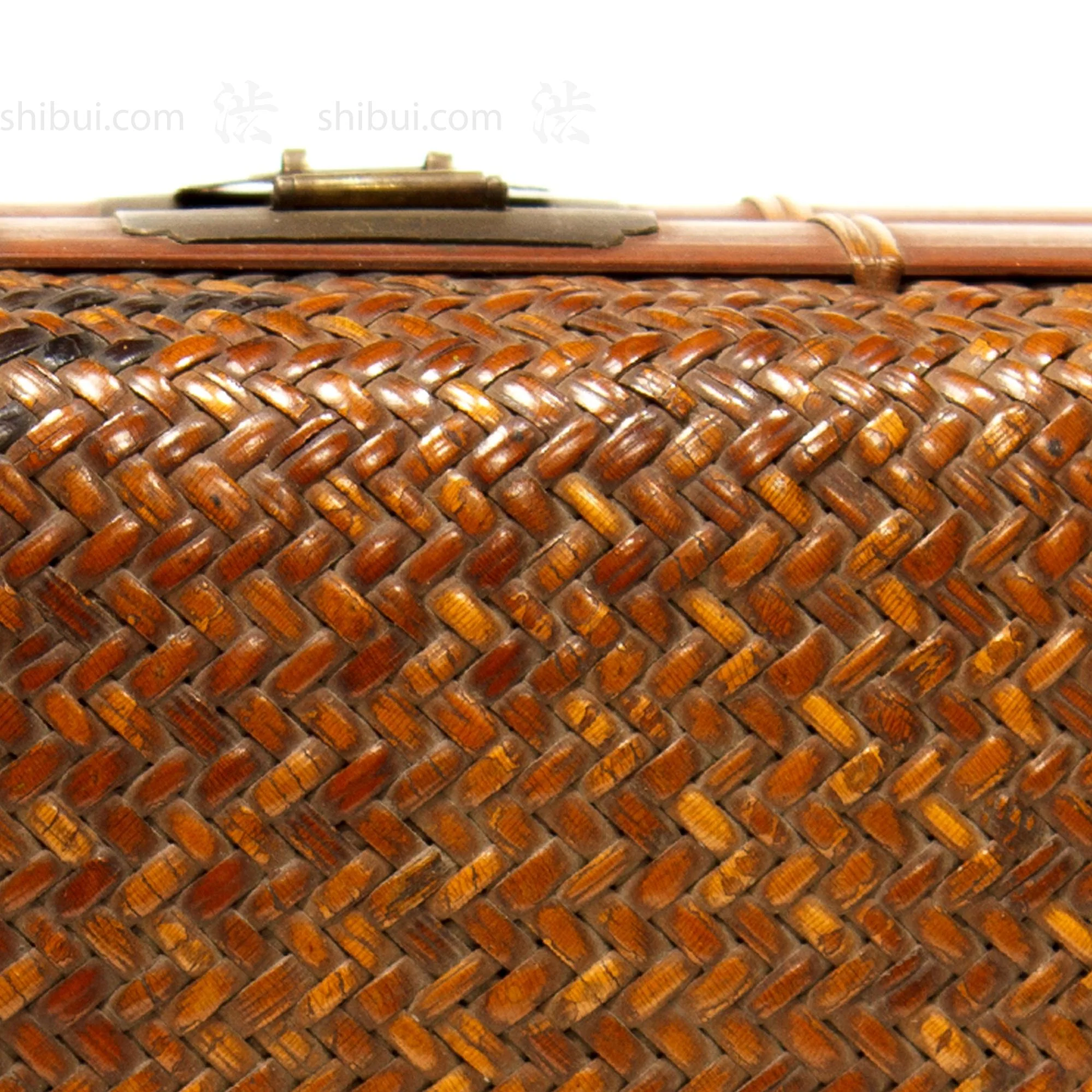 Japanese Antique Bamboo Woven Bento Basket - Image 7