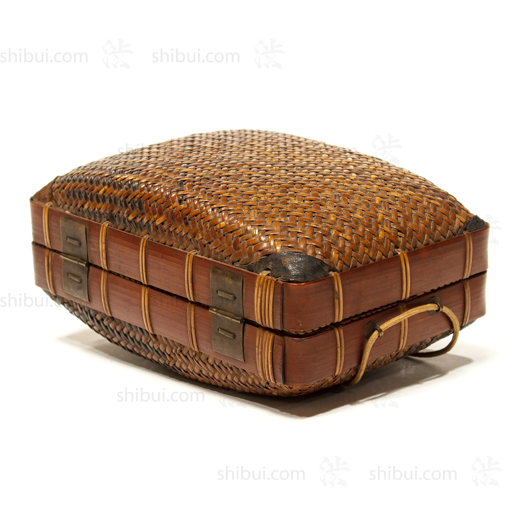 Japanese Antique Bamboo Woven Bento Basket - Image 9