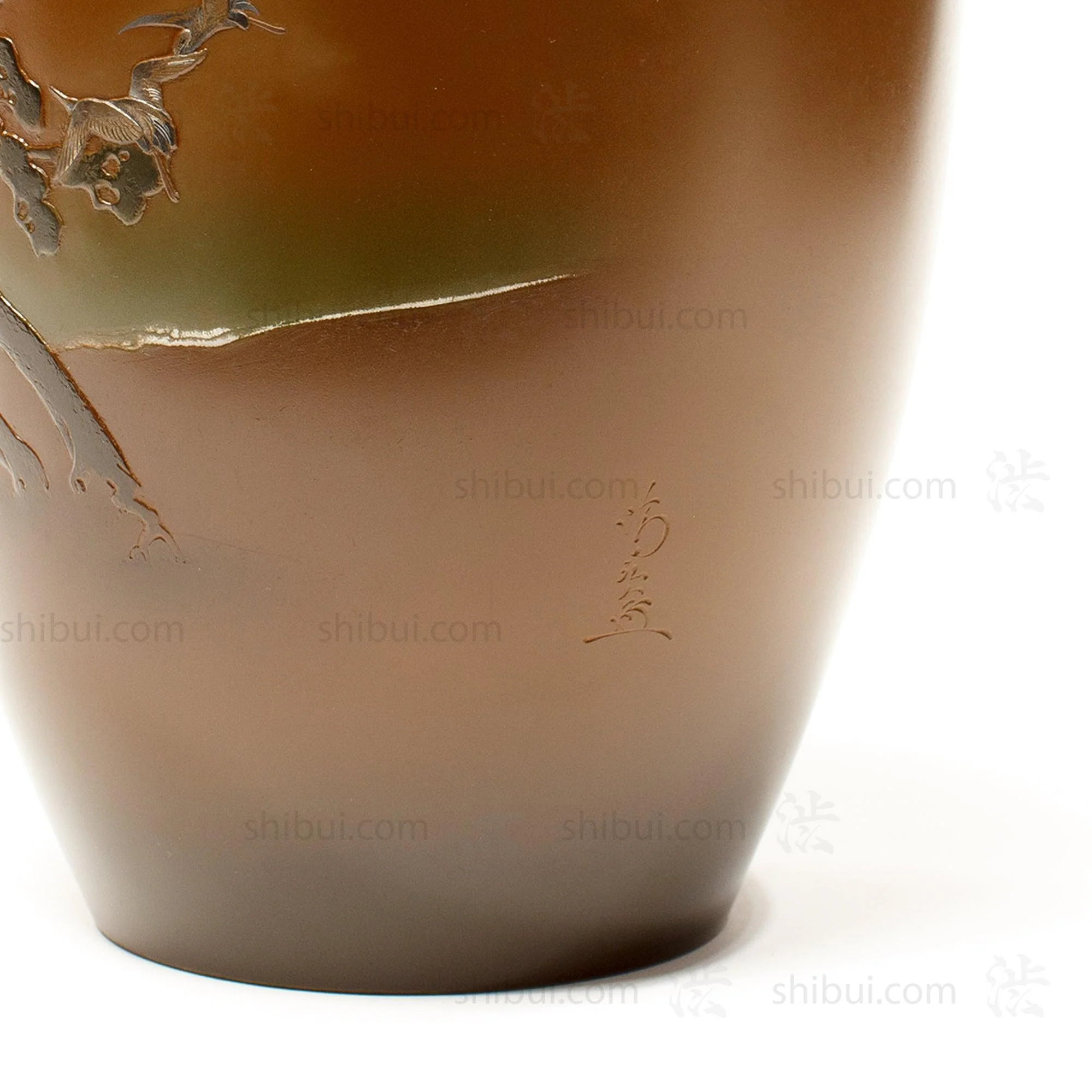 Japanese Mt. Fuji Bronze Flower Vase - Image 5
