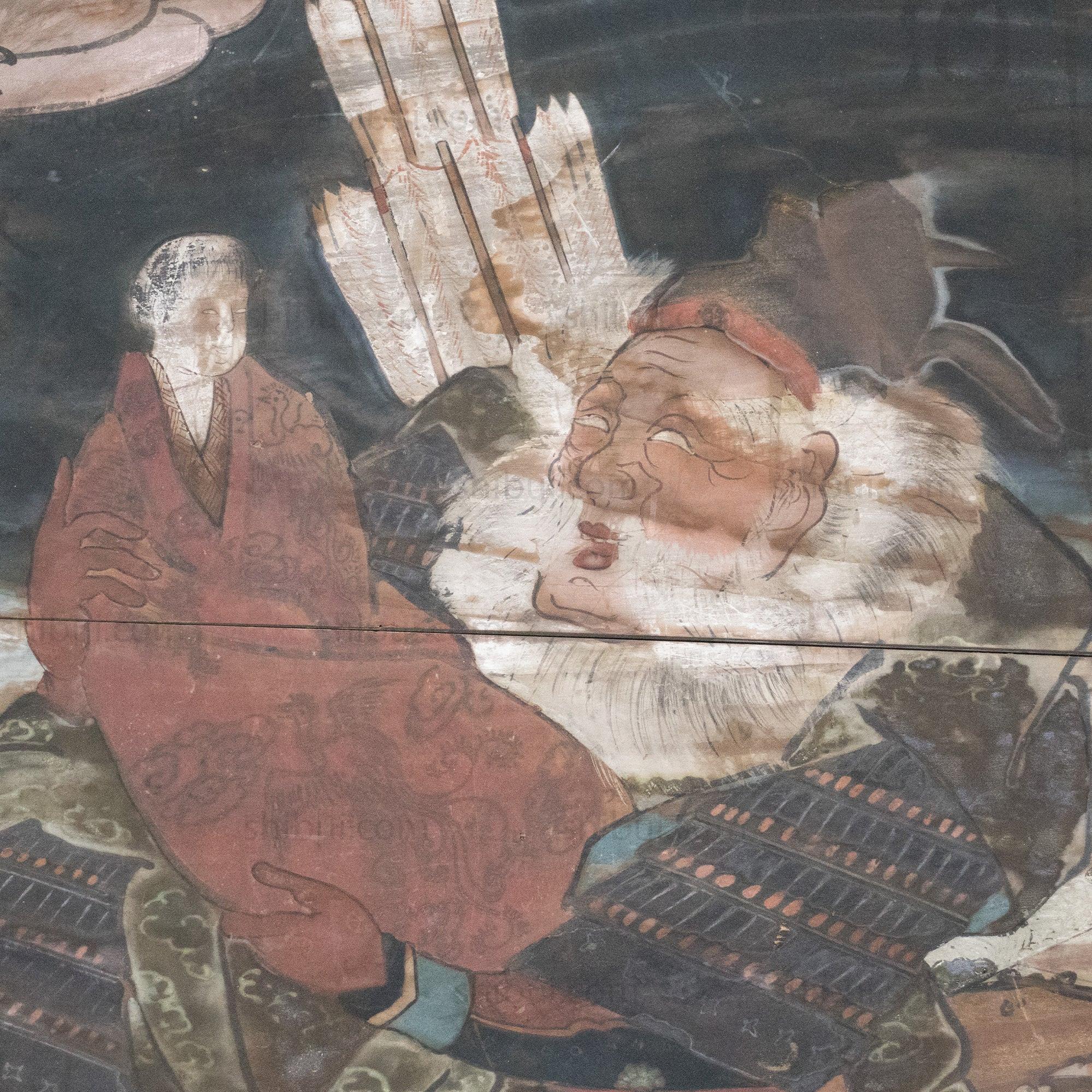 Japanese Antique Hand-painted Ema Votive Painting of Empress Jingu - Image 6