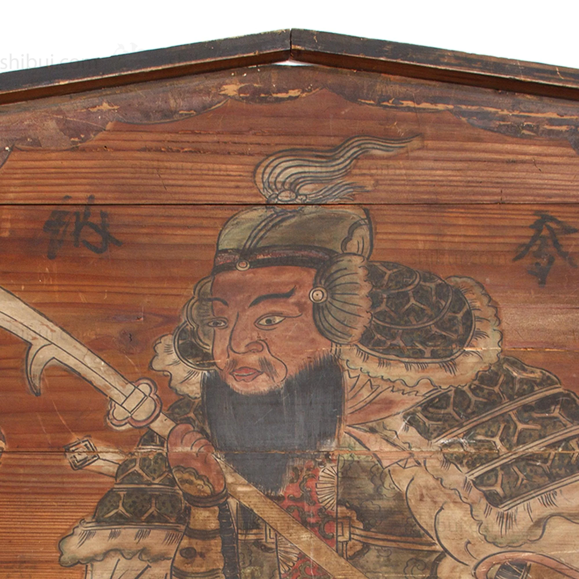 Japanese Antique Hand-painted Samurai Ema of Benkei - Image 2