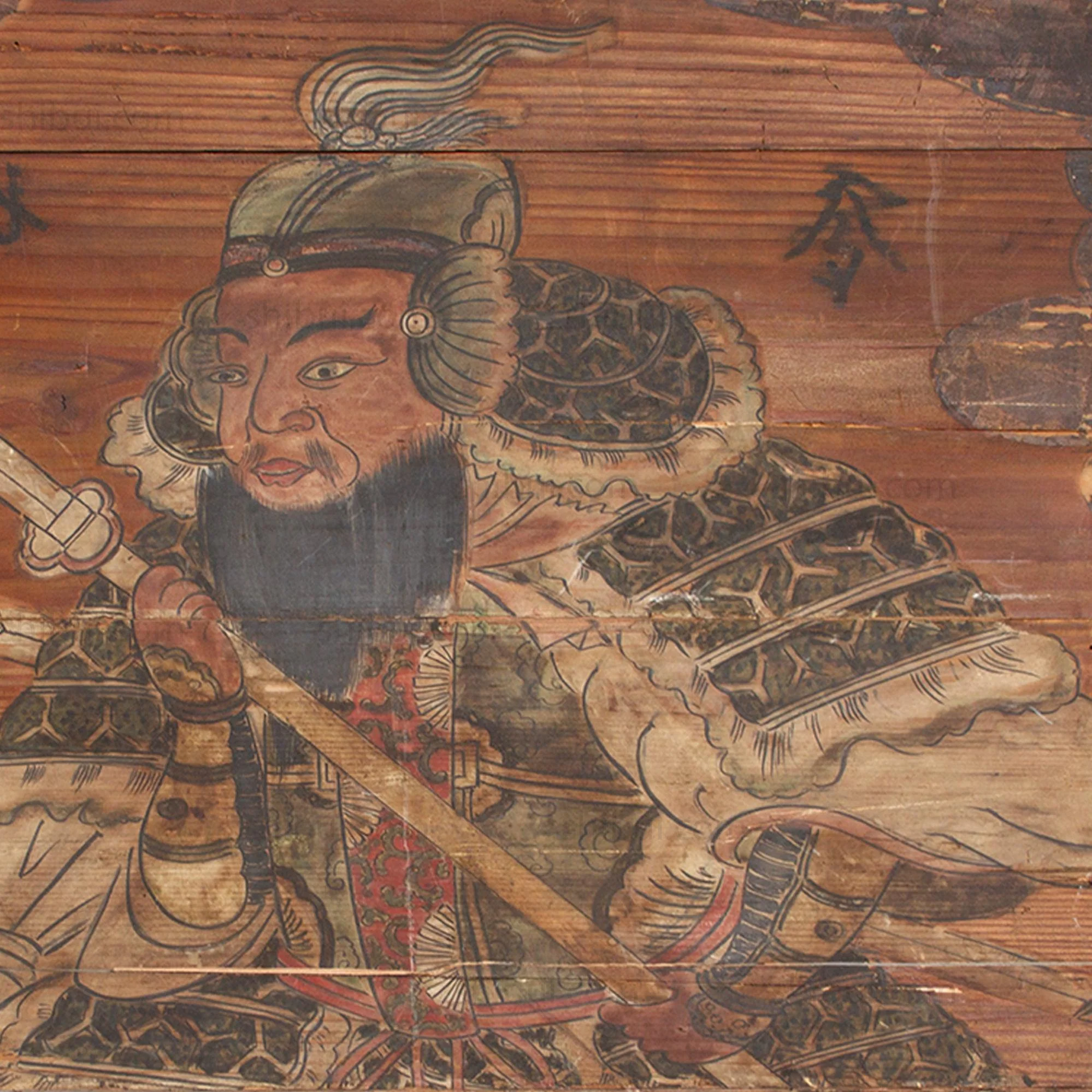 Japanese Antique Hand-painted Samurai Ema of Benkei - Image 4