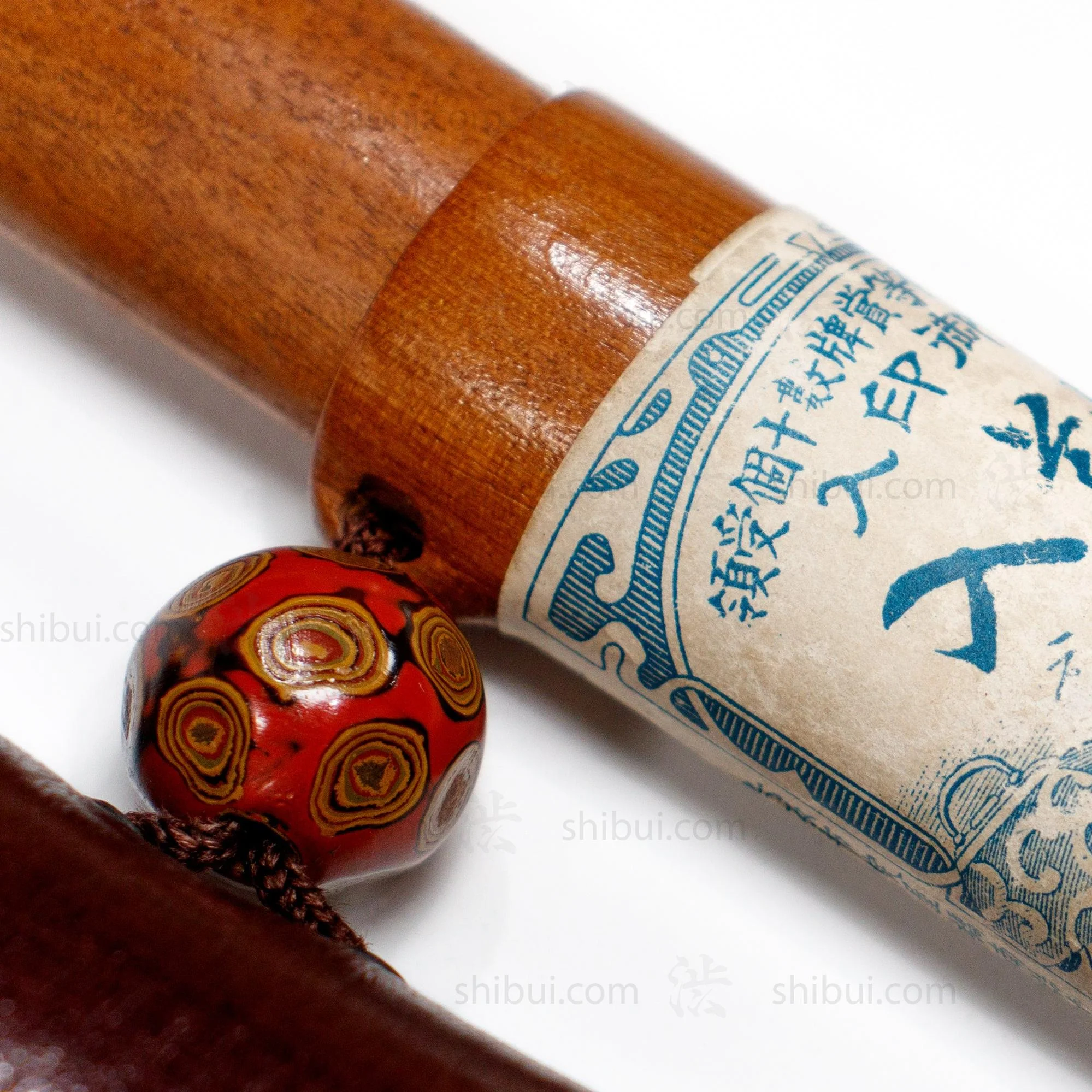 Japanese Antique Kabuki Tonkotsu Wallet Pouch and Kiseru Pipe - Image 2