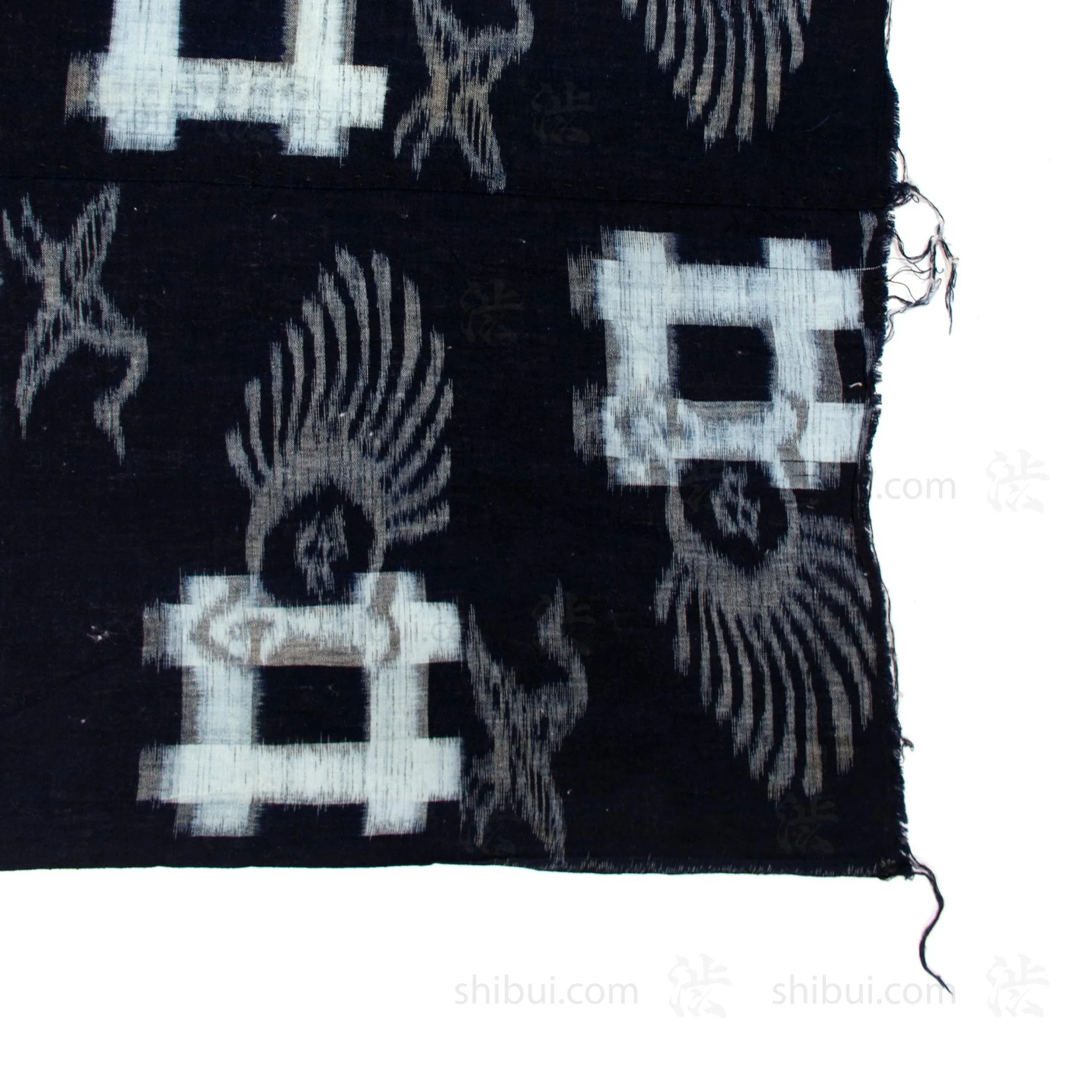 Japanese Antique Tsuru-Kame  Indigo Futon Cover | 4-Panel E-Gasuri Futonji - Image 6