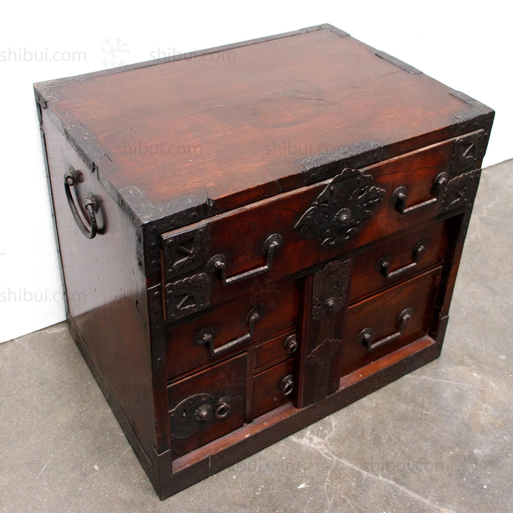 Japanese Antique Sea Captain's Chest - Image 11