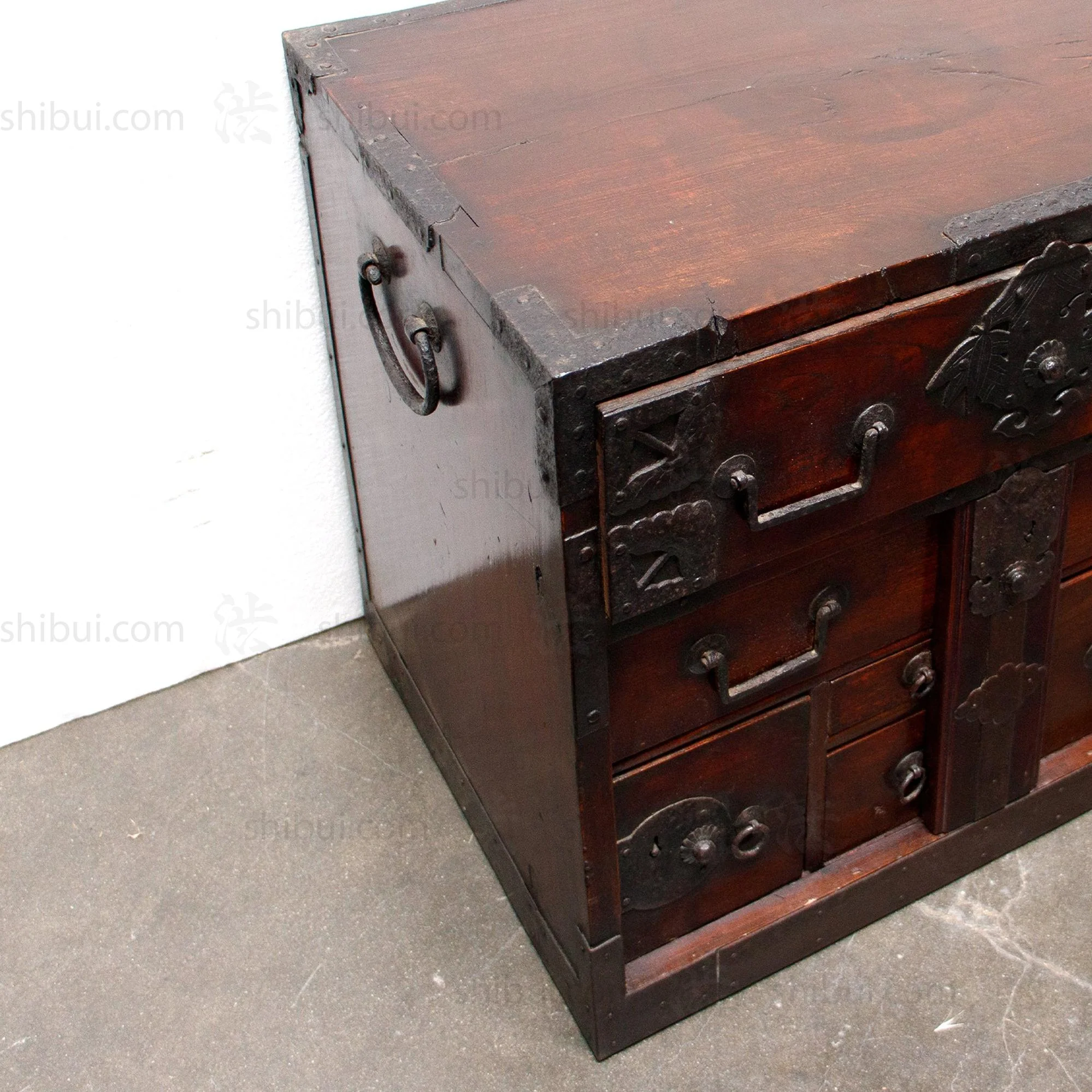 Japanese Antique Sea Captain's Chest - Image 12