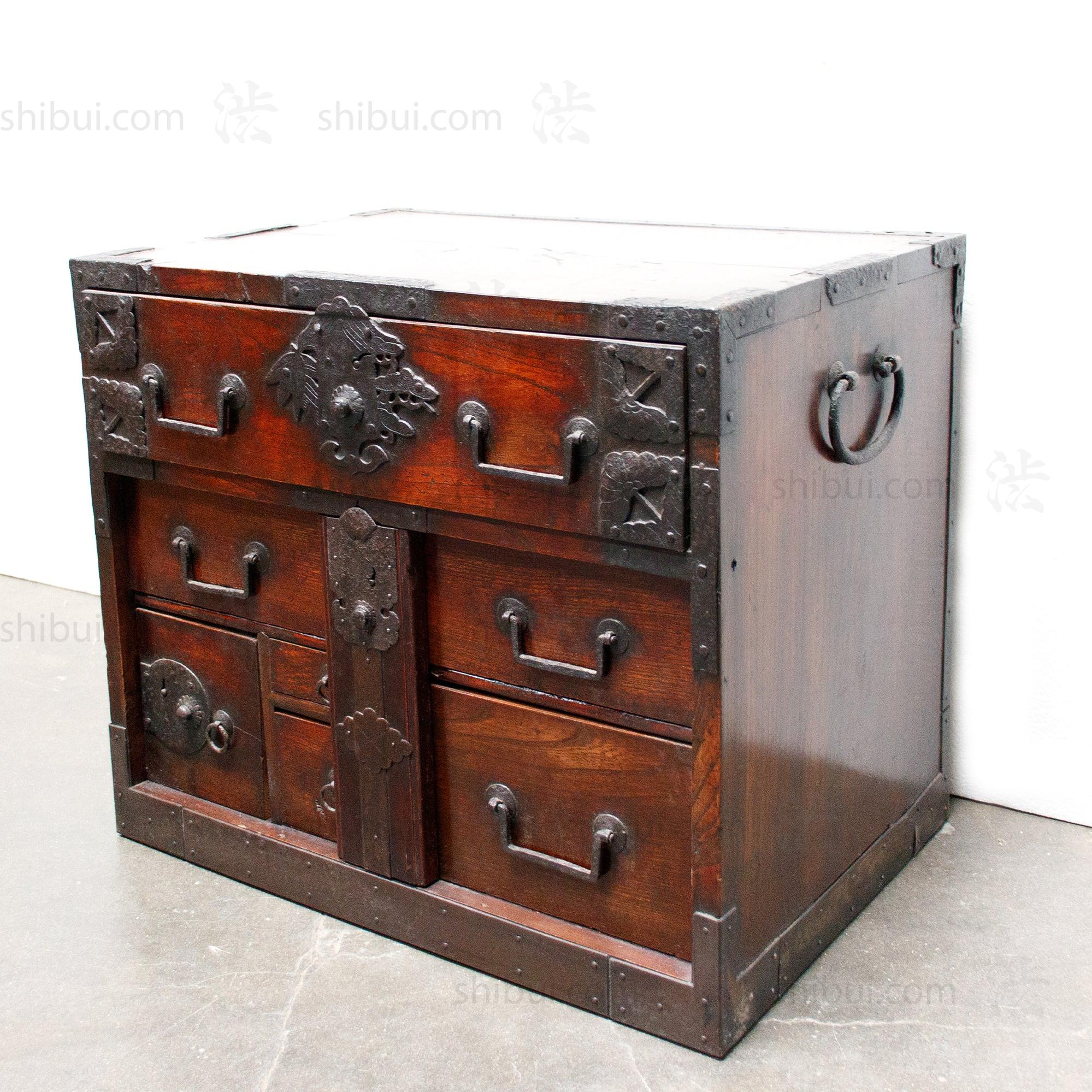 Japanese Antique Sea Captain's Chest - Image 13