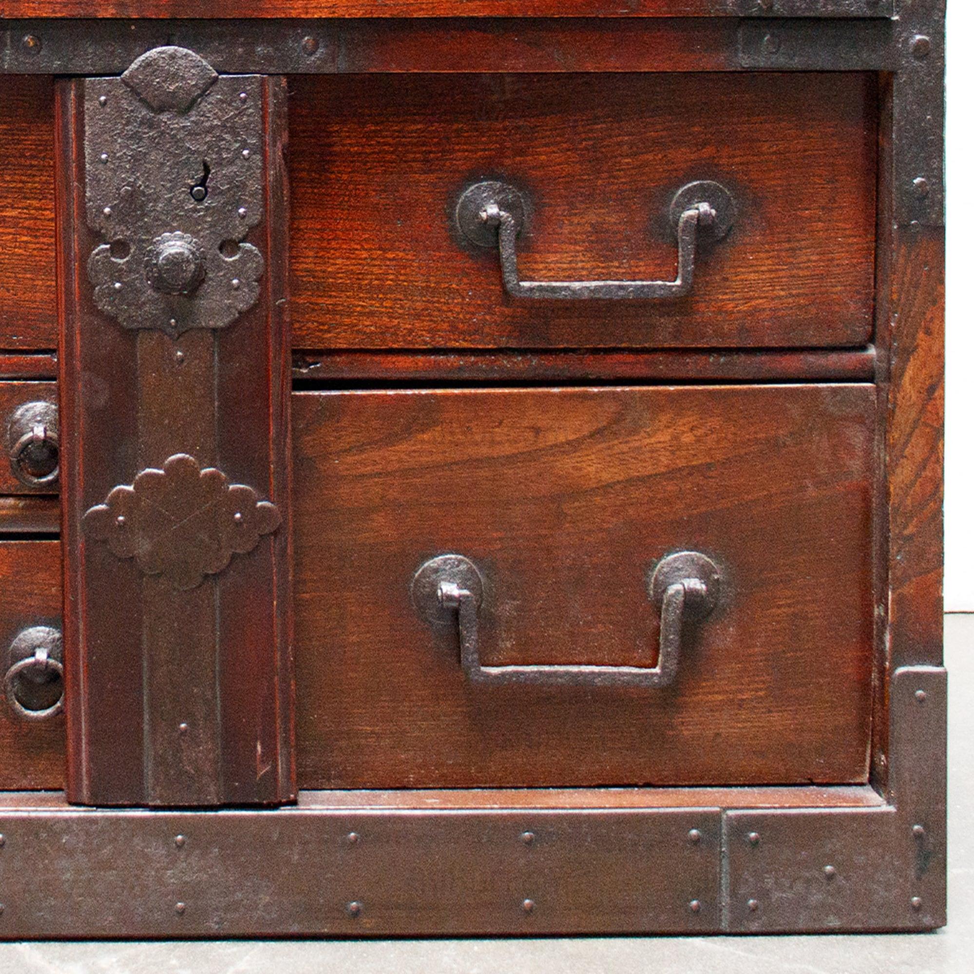 Japanese Antique Sea Captain's Chest - Image 6
